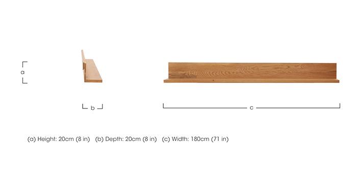 Terra 180cm Wall Shelf in  on Furniture Village