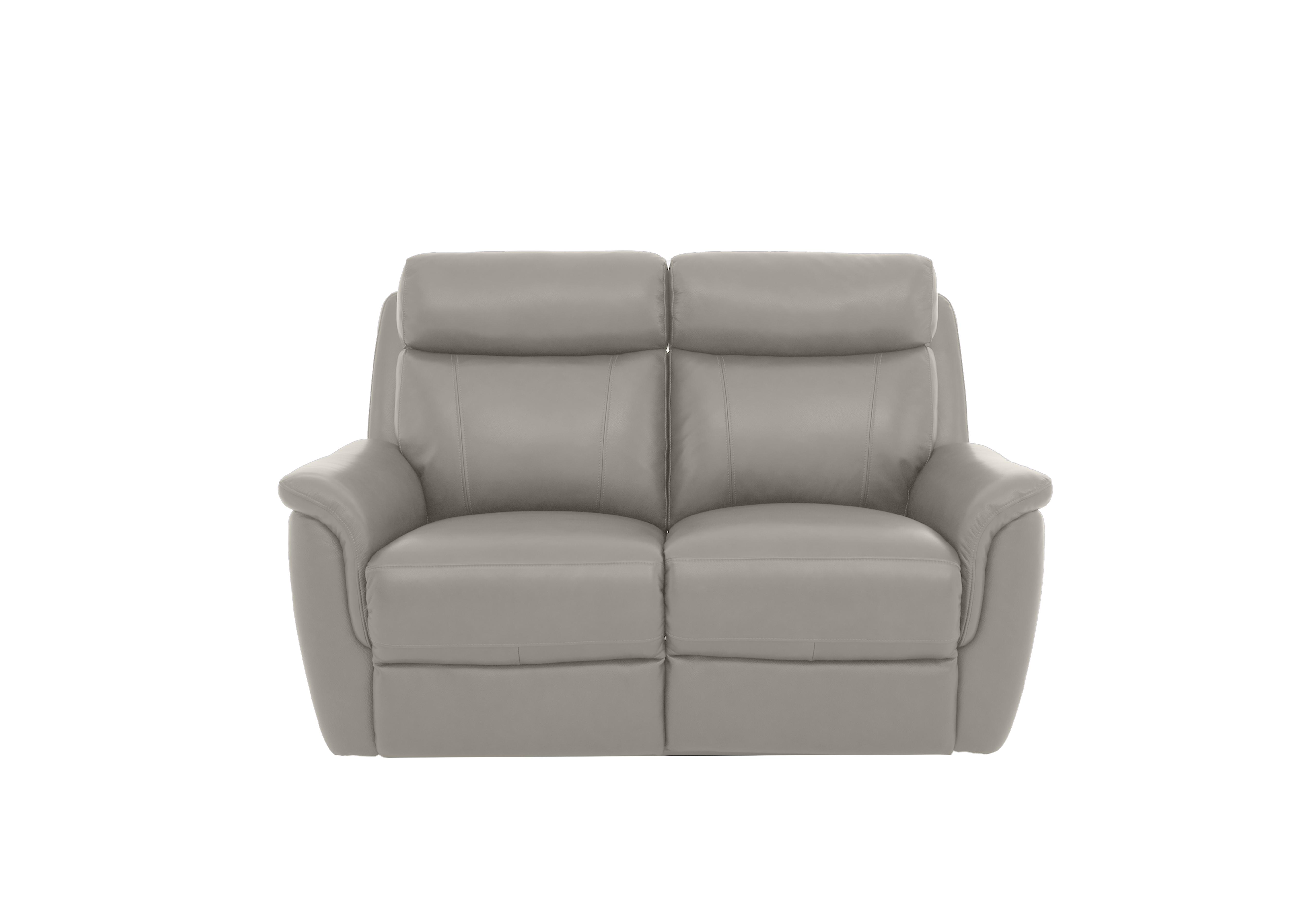 Orlando 2 Seater Leather Sofa in 60/28 New Grey on Furniture Village