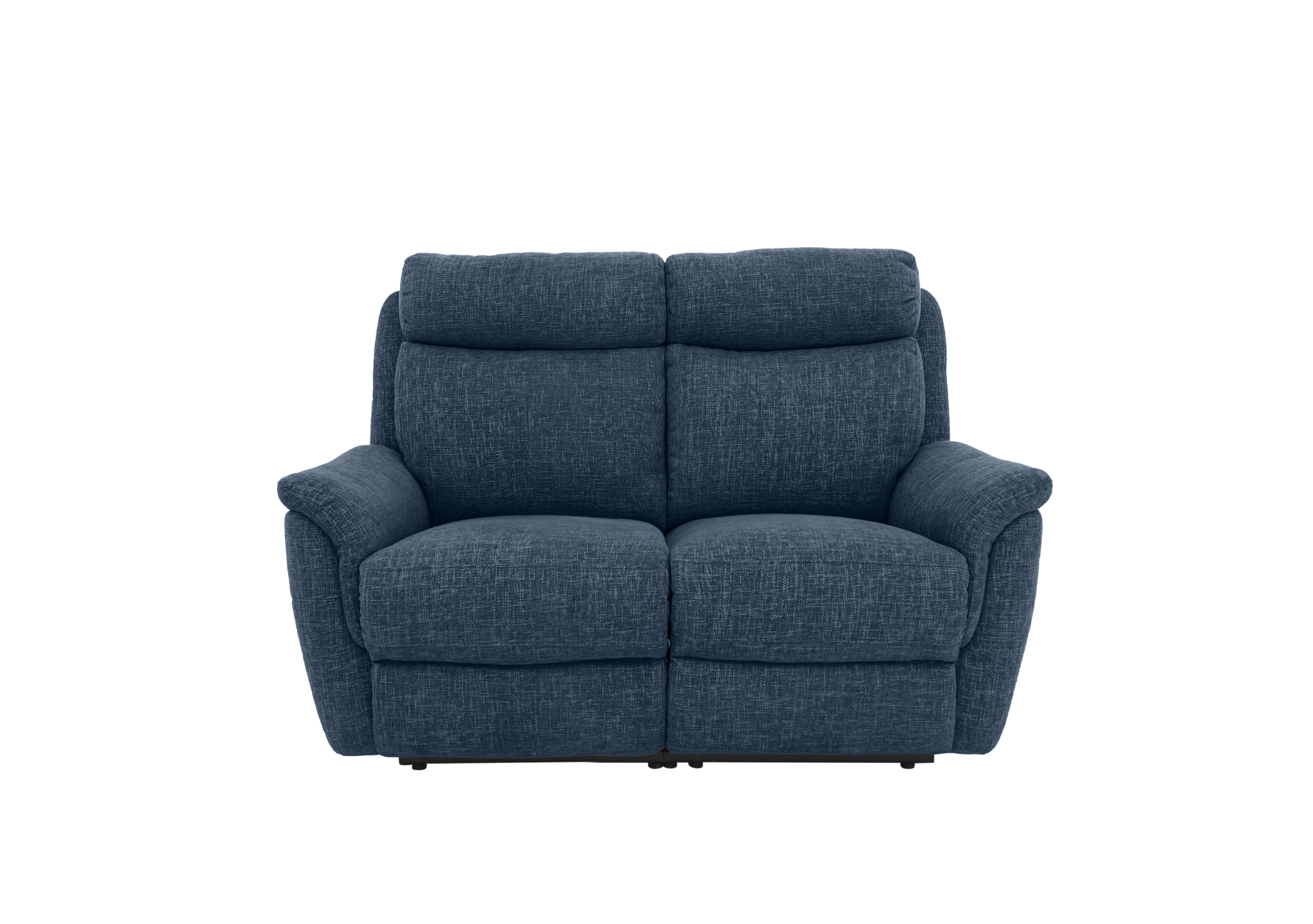 Orlando 2 Seater Fabric Power Recliner Sofa with Power Headrests and Lumbar Support in Anivia Blue 15045 on Furniture Village