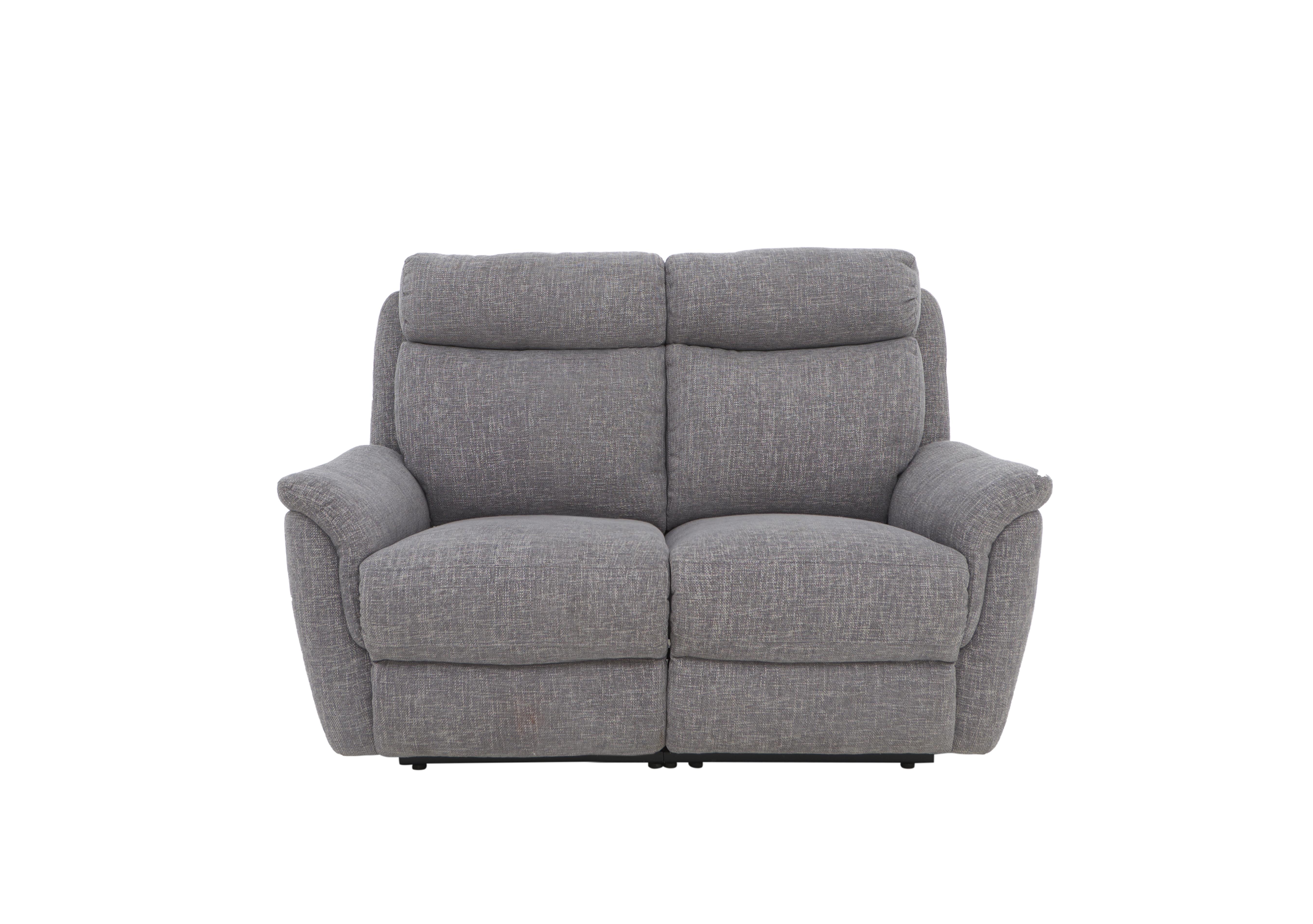 Orlando 2 Seater Fabric Power Recliner Sofa with Power Headrests and Lumbar Support in Anivia Grey 12445 on Furniture Village