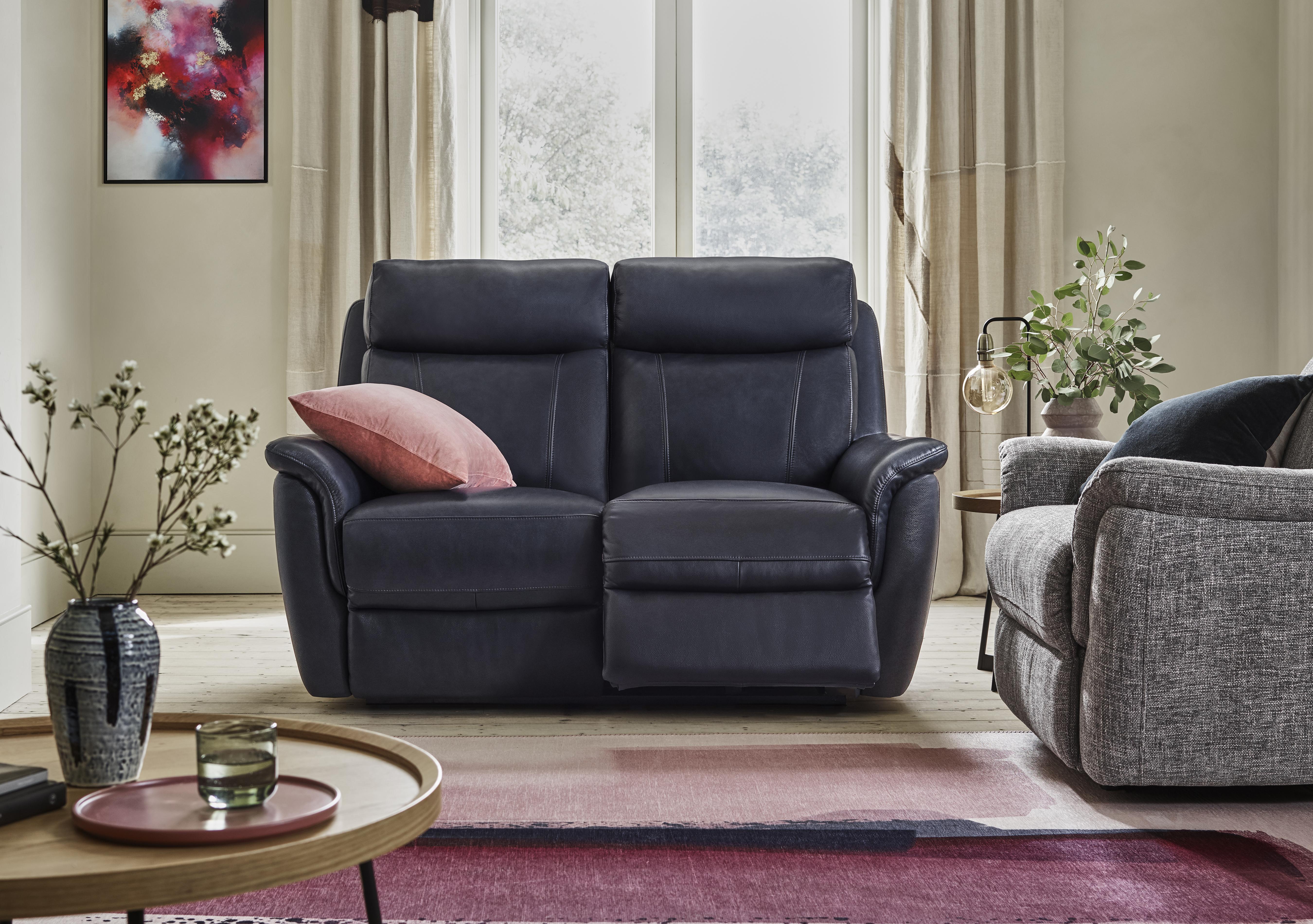 Orlando 2 Seater Leather Power Recliner Sofa with Power Headrests and Lumbar Support in  on Furniture Village