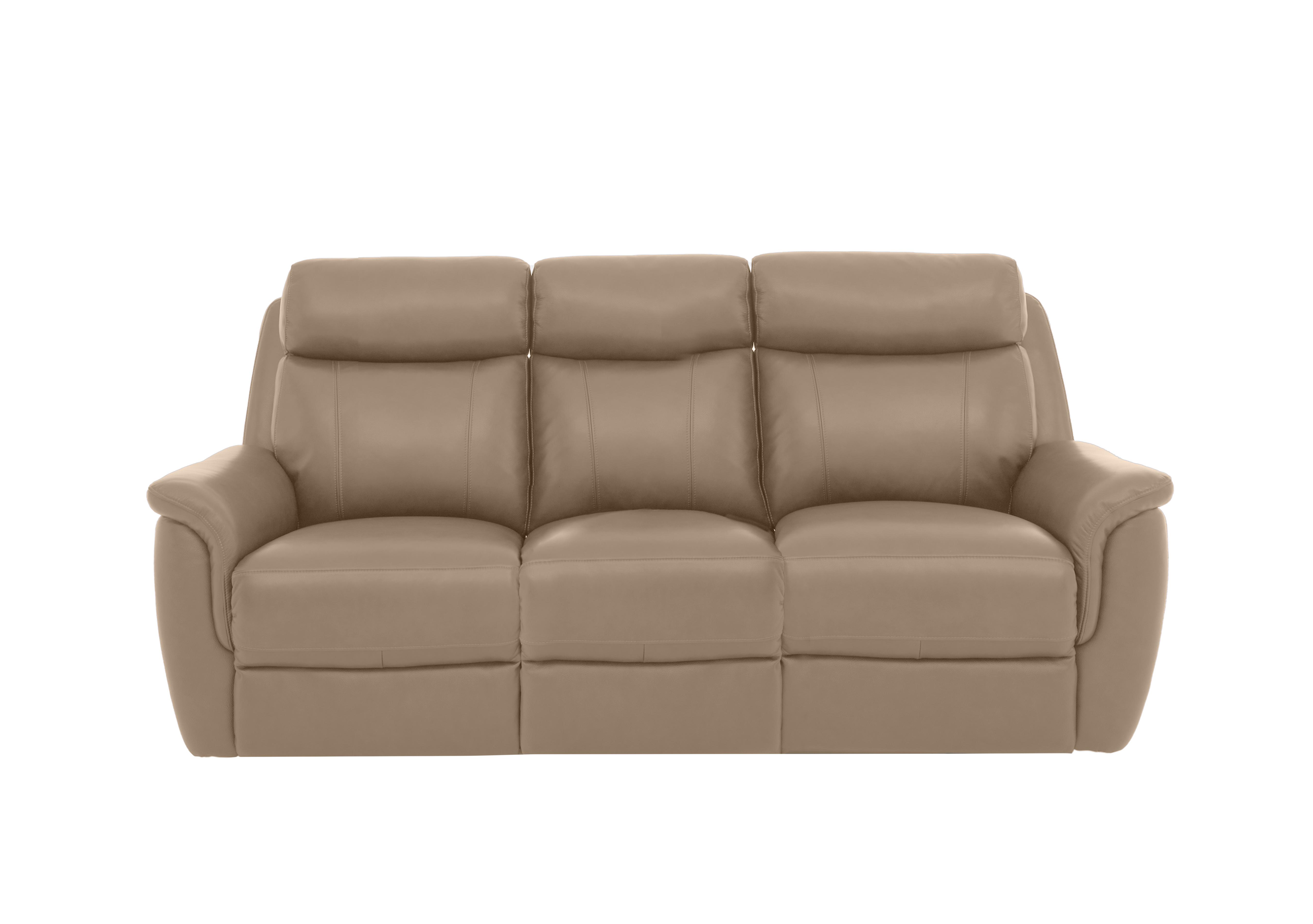 Orlando 3 Seater Leather Sofa in 60/06 Barley on Furniture Village