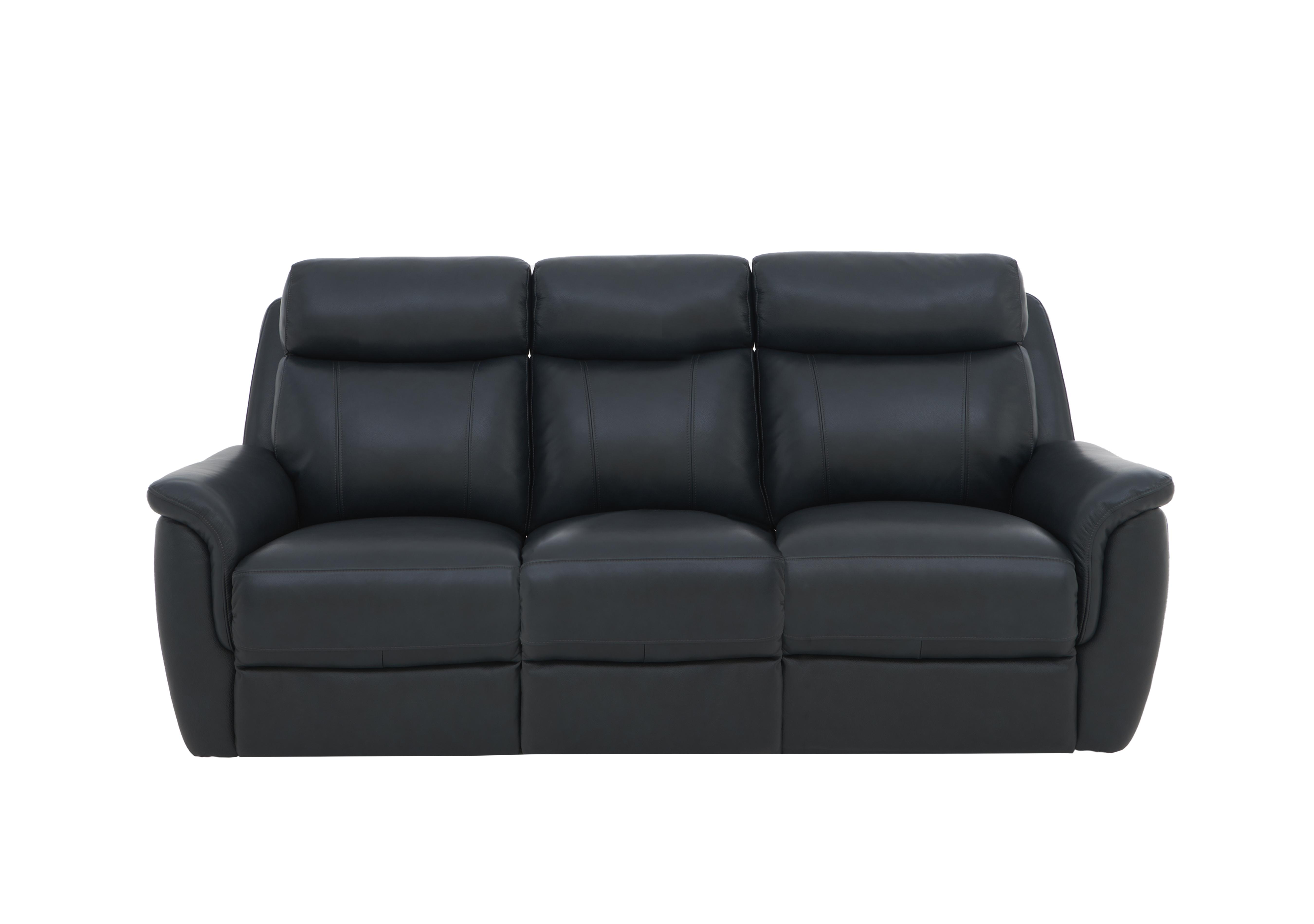 Orlando 3 Seater Leather Sofa in 60/24 Navy on Furniture Village