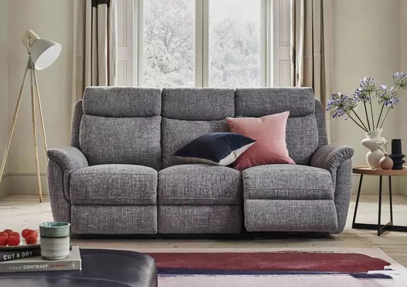 Reclining sofa with lumbar support sale