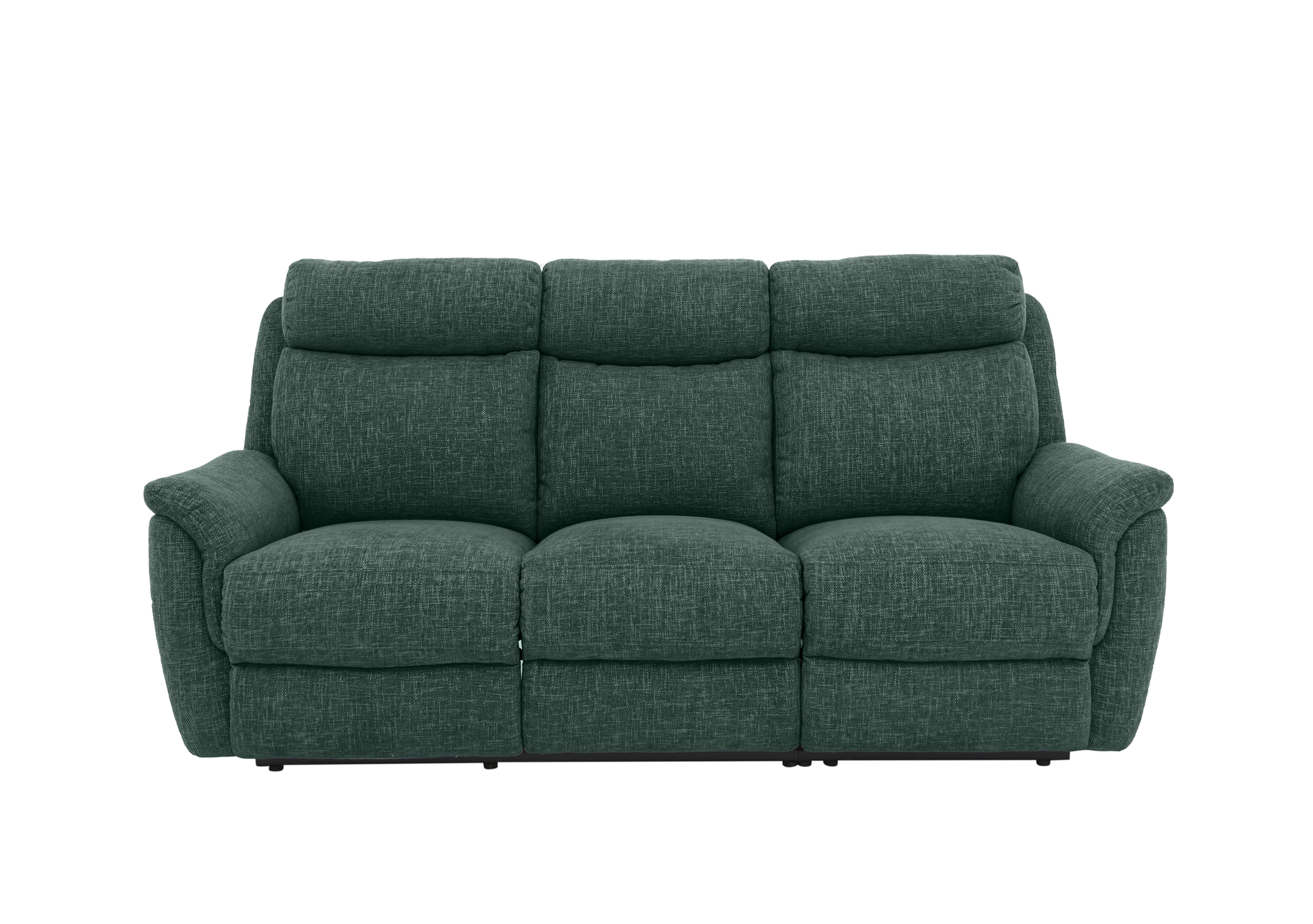 Orlando 3 Seater Fabric Power Recliner Sofa with Power Headrests and Lumbar Support in Anivia Green 19445 on Furniture Village
