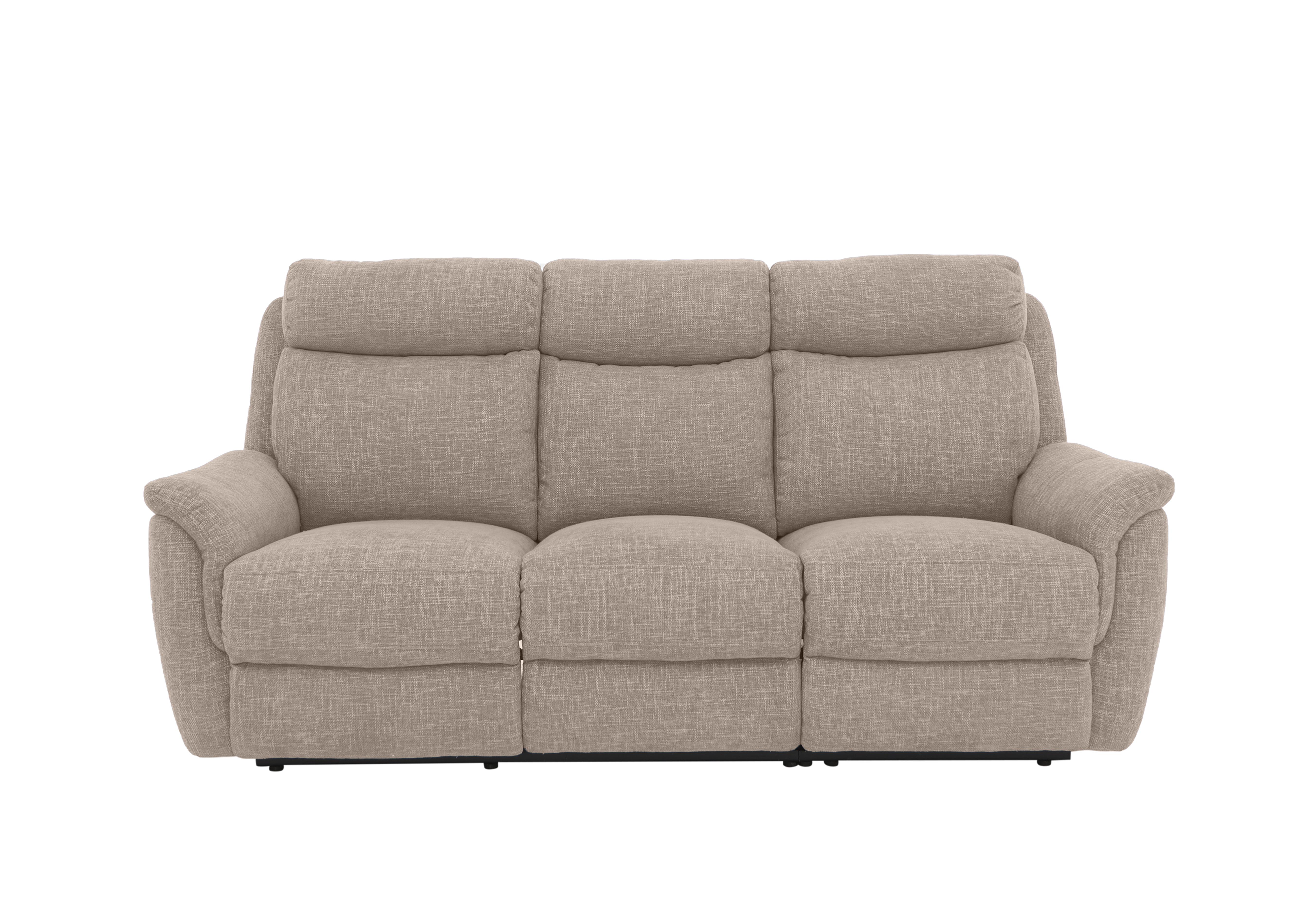 Orlando 3 Seater Fabric Power Recliner Sofa with Power Headrests and Lumbar Support in Anivia Khaki 14445 on Furniture Village