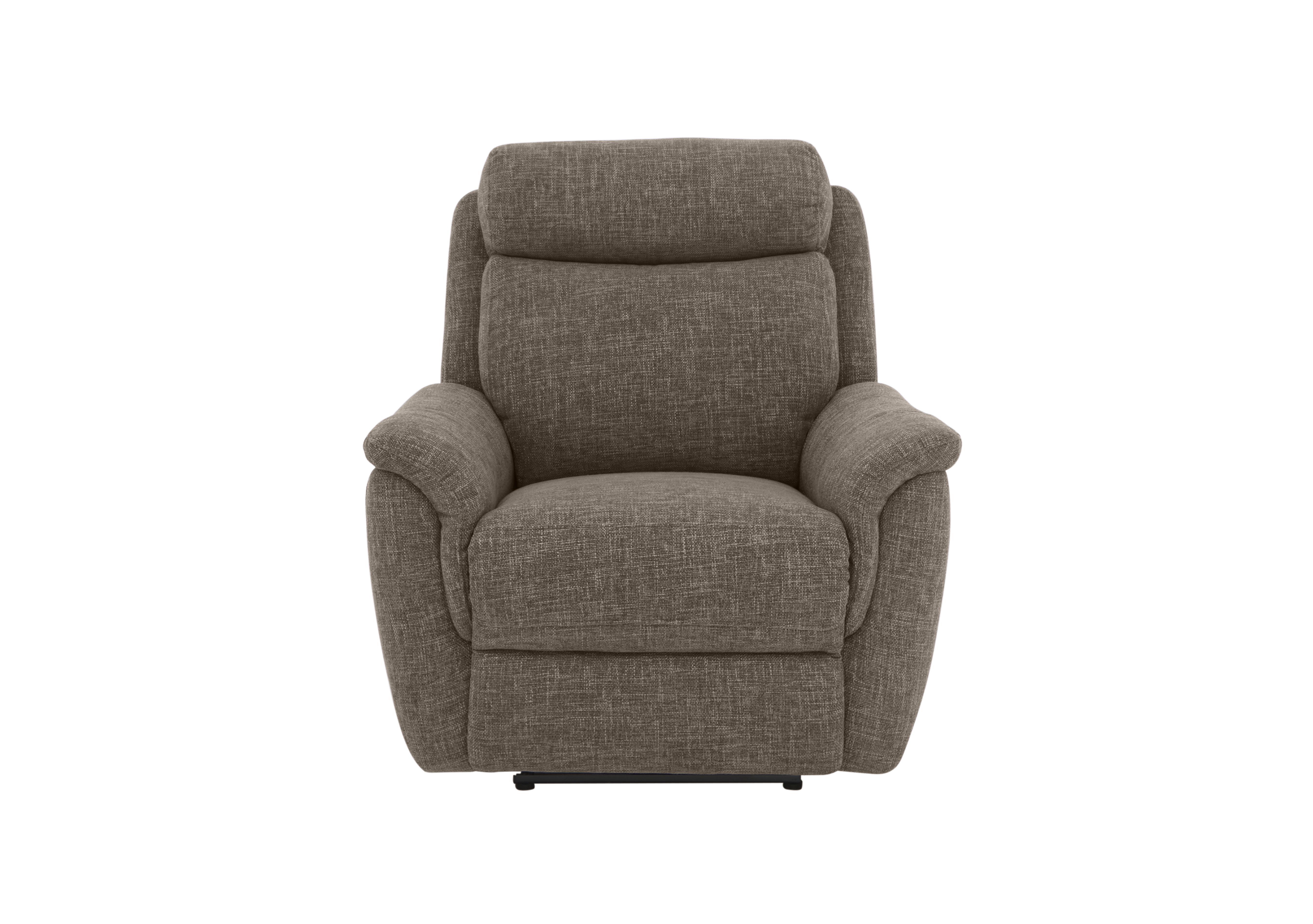 Orlando Fabric Power Recliner Chair with Power Headrests and Lumbar Support in Anivia Brown 15445 on Furniture Village