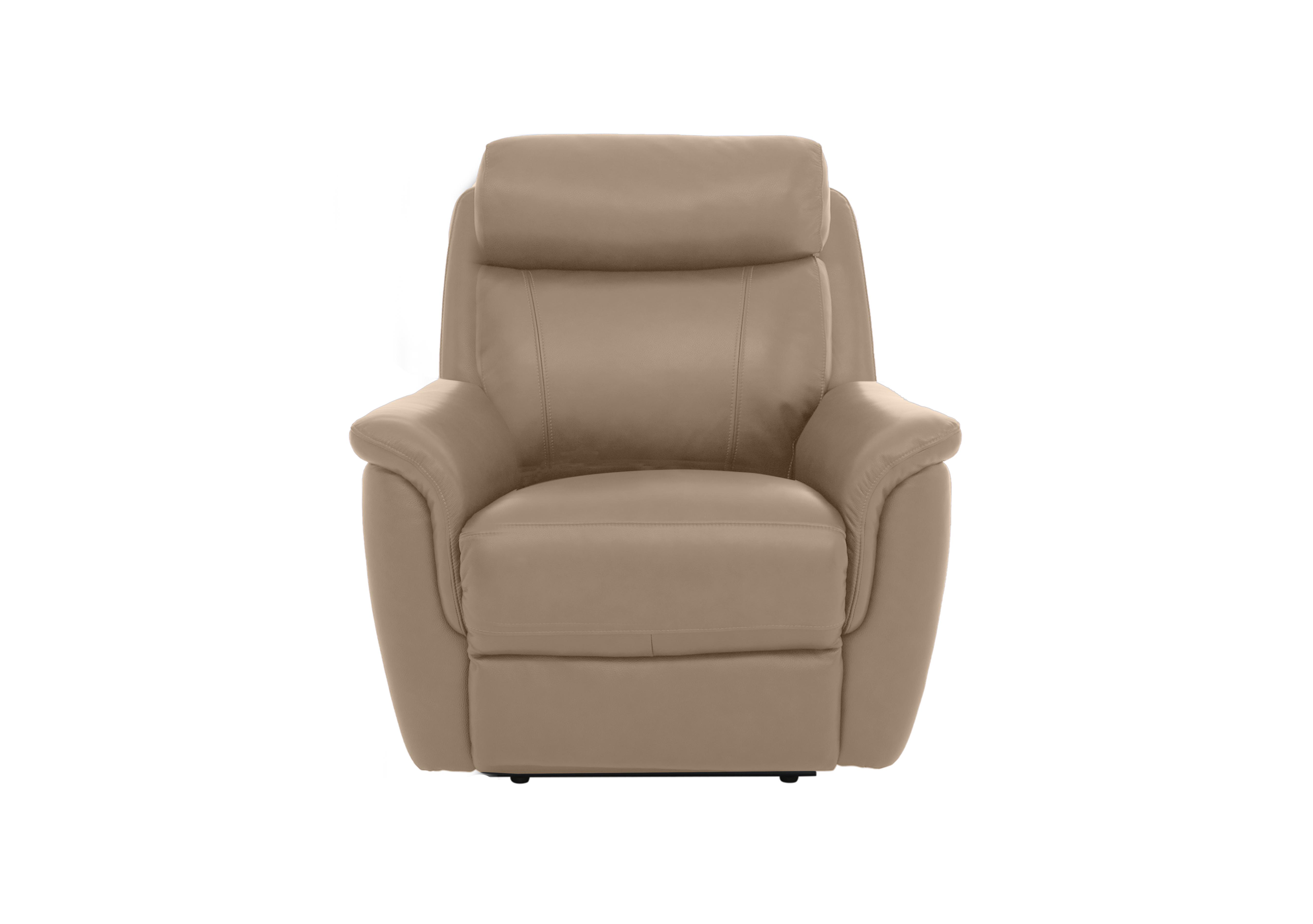 Orlando Leather Power Recliner Chair with Power Headrest and Lumbar Support in 60/06 Barley on Furniture Village