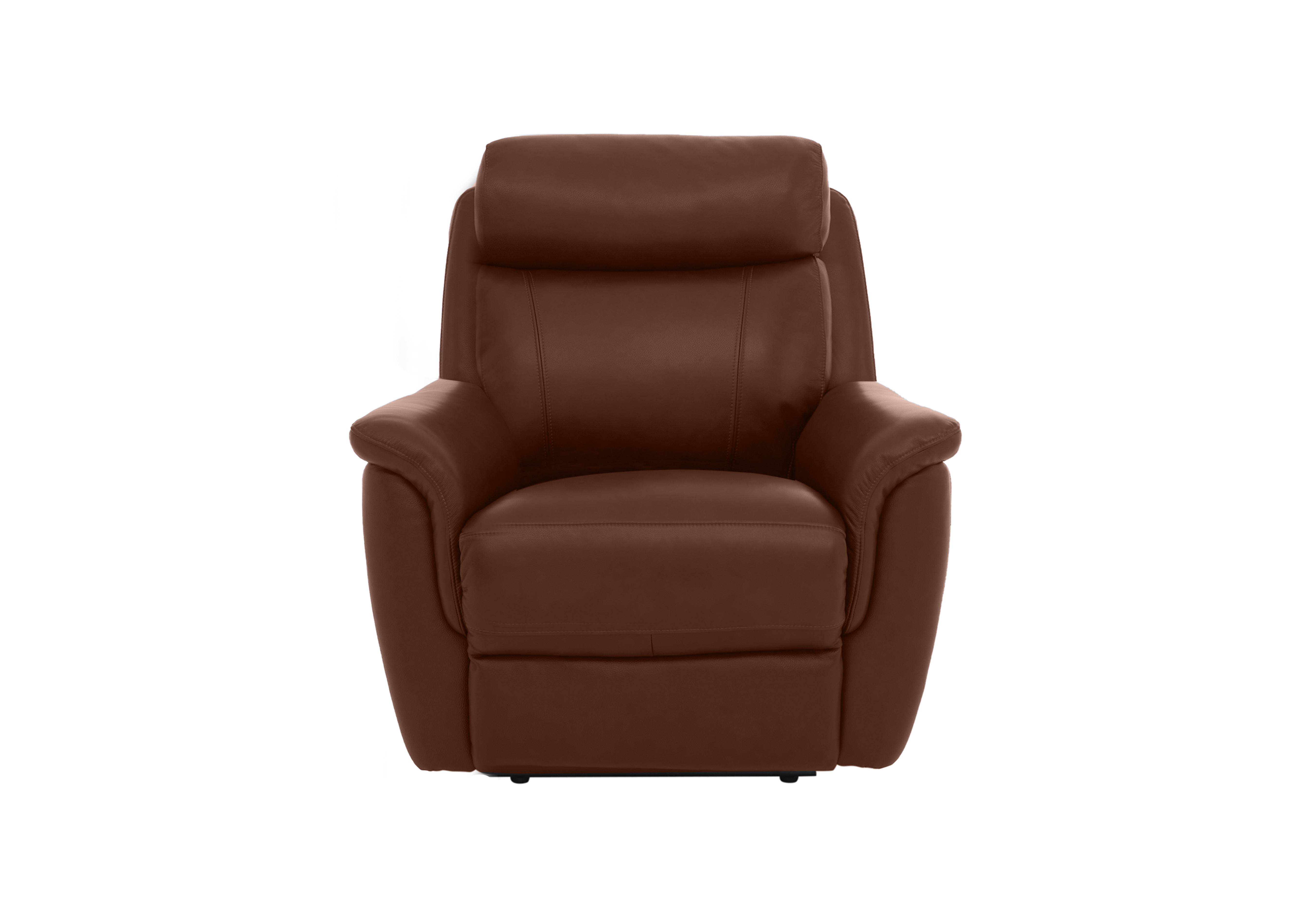 Orlando Leather Power Recliner Chair with Power Headrest in 60/07 Butterscotch on Furniture Village