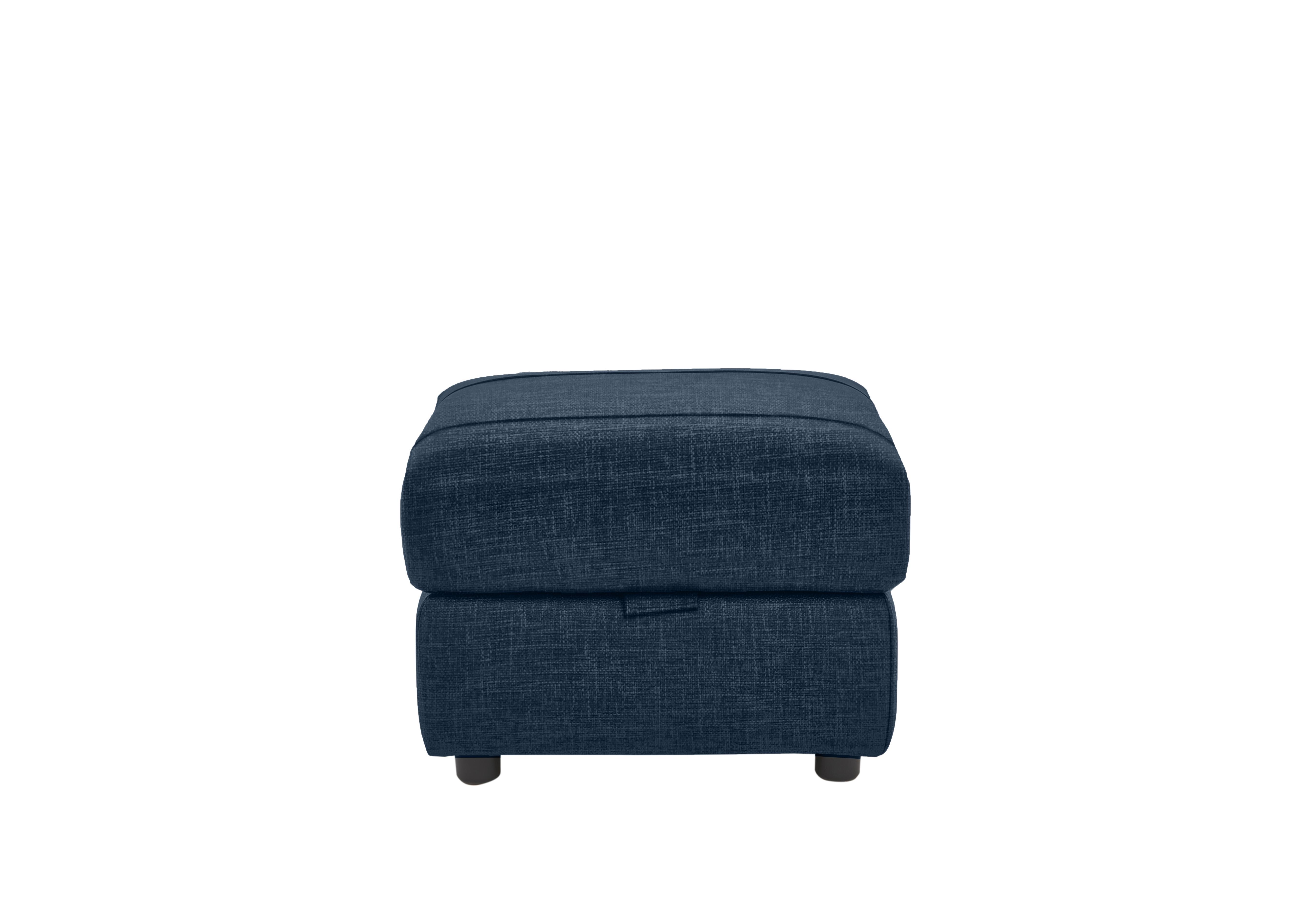 Orlando Fabric Storage Footstool in Anivia Blue 15045 on Furniture Village