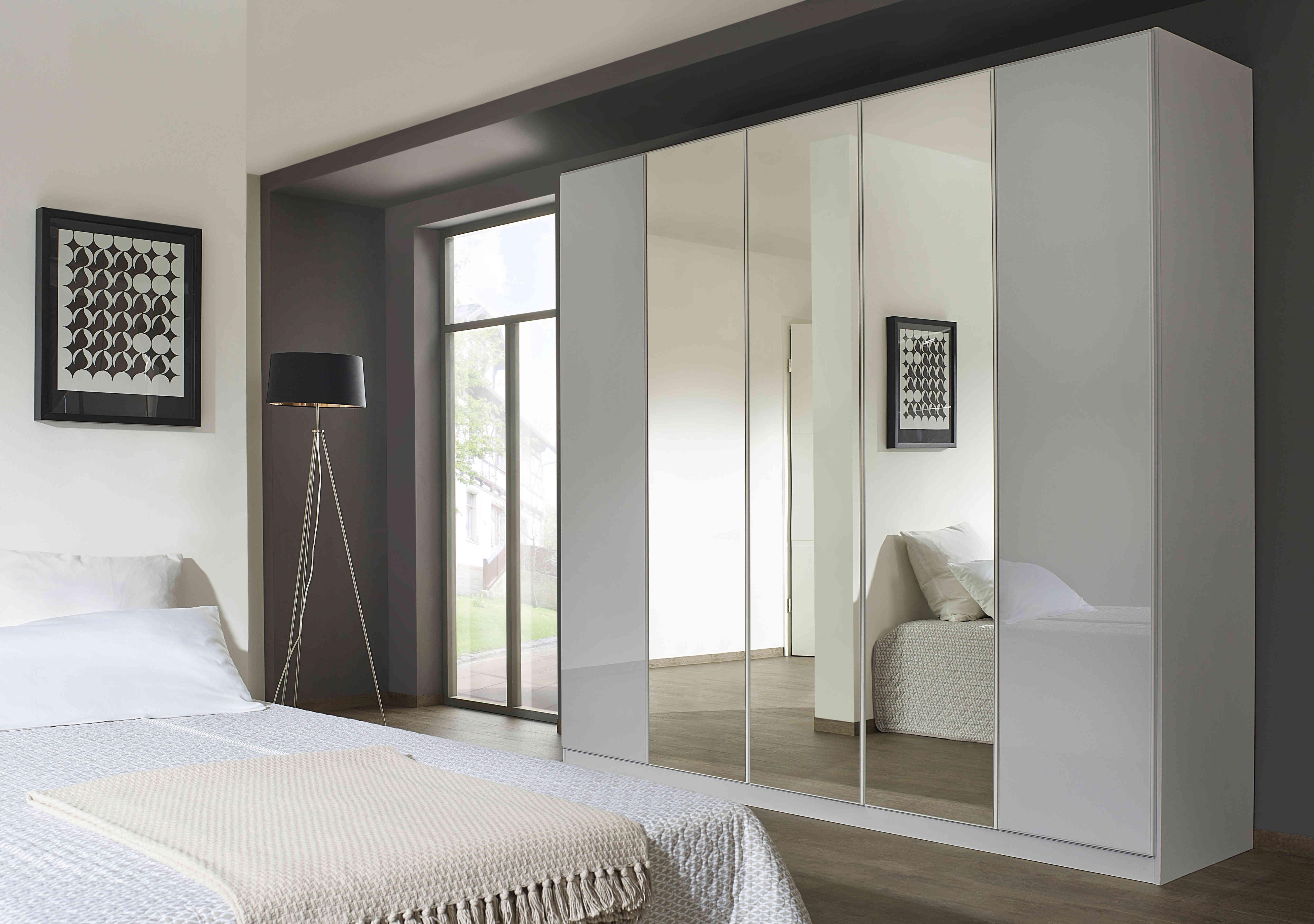 Hobart 5 Door Bifold Wardrobe with 3 Mirror Doors in  on Furniture Village