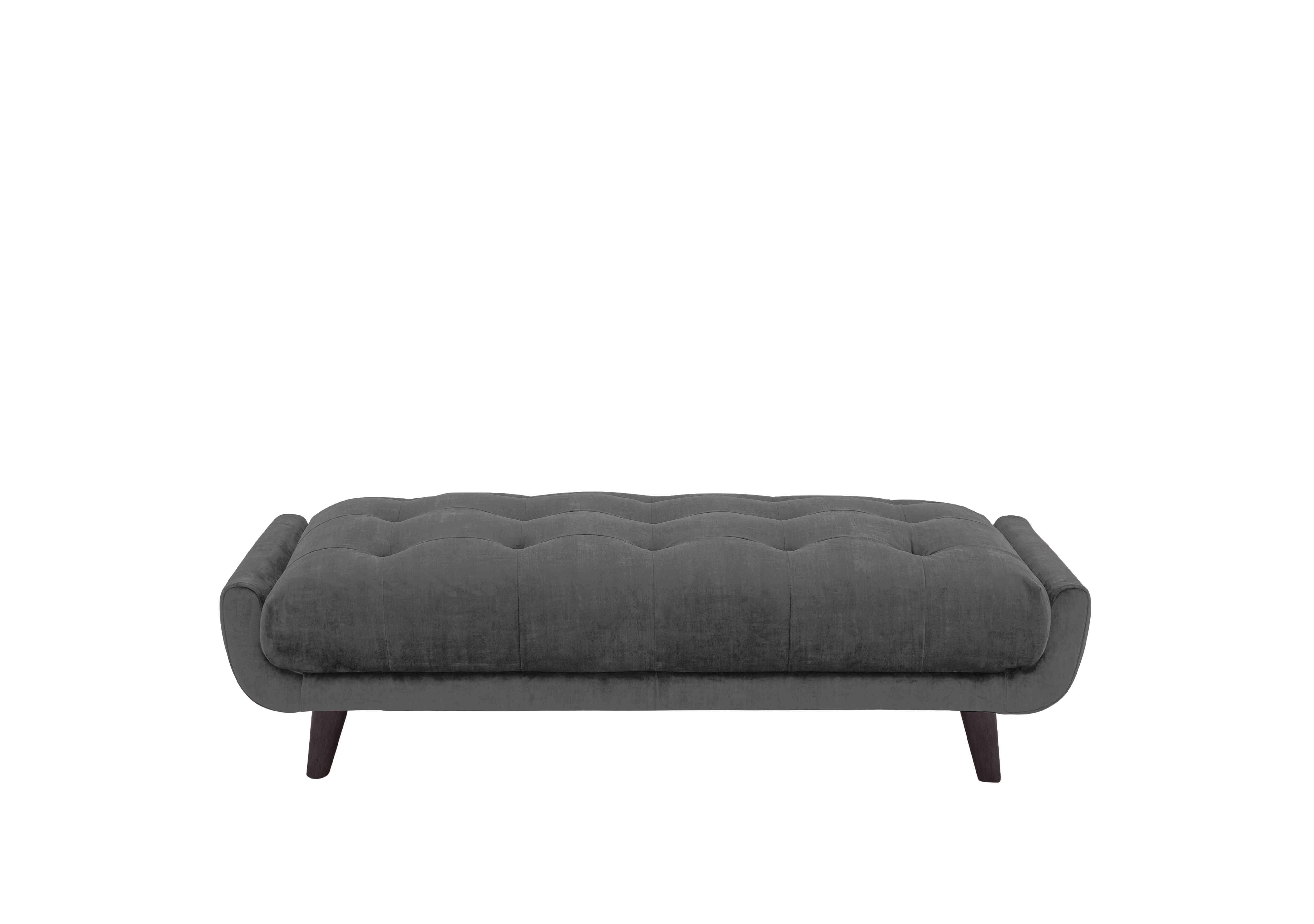 Rene Large Fabric Footstool in Manhattan 58003 Charcoal Es Ft on Furniture Village