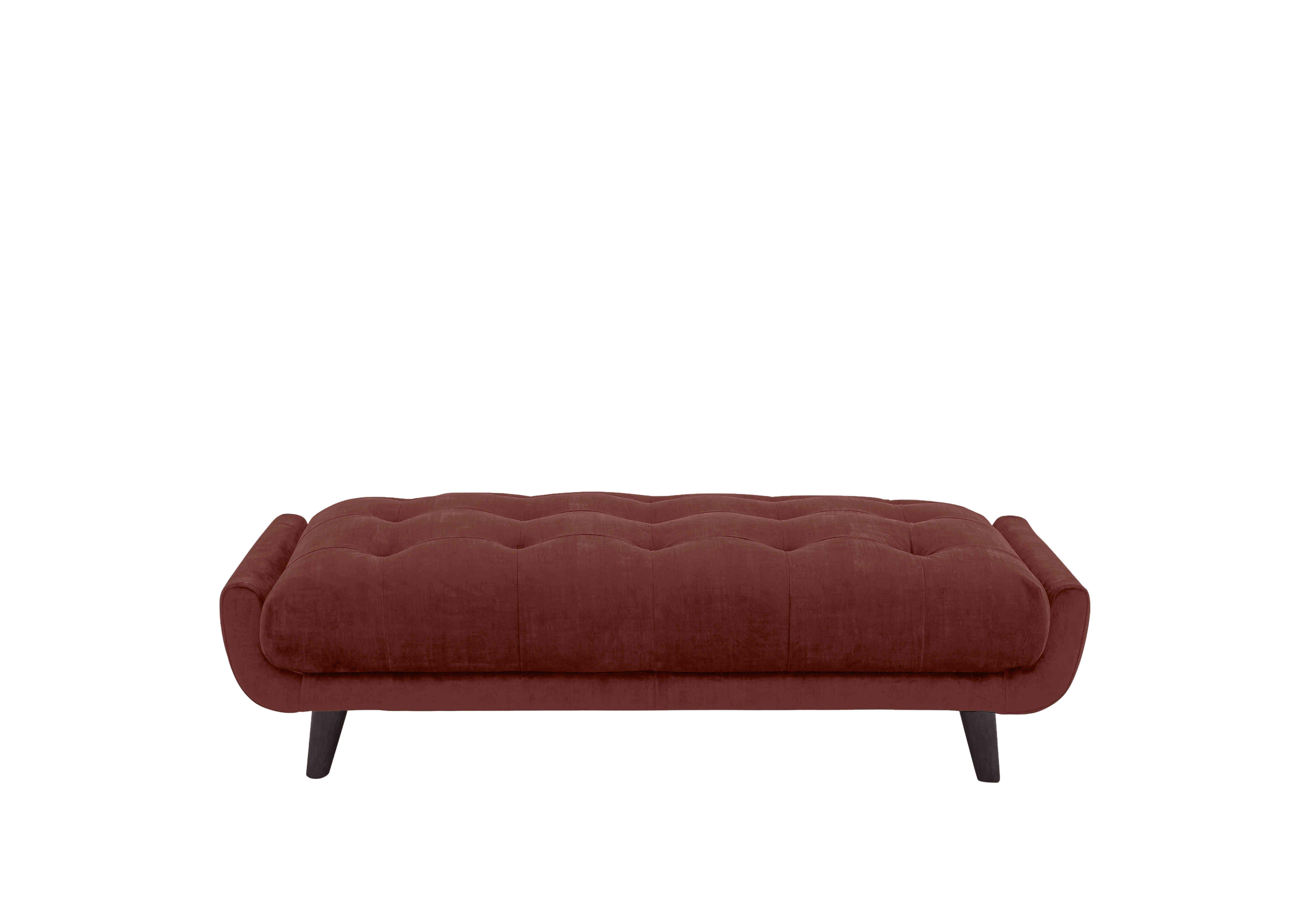 Rene Large Fabric Footstool in Manhattan 58008 Burnt Sienna on Furniture Village