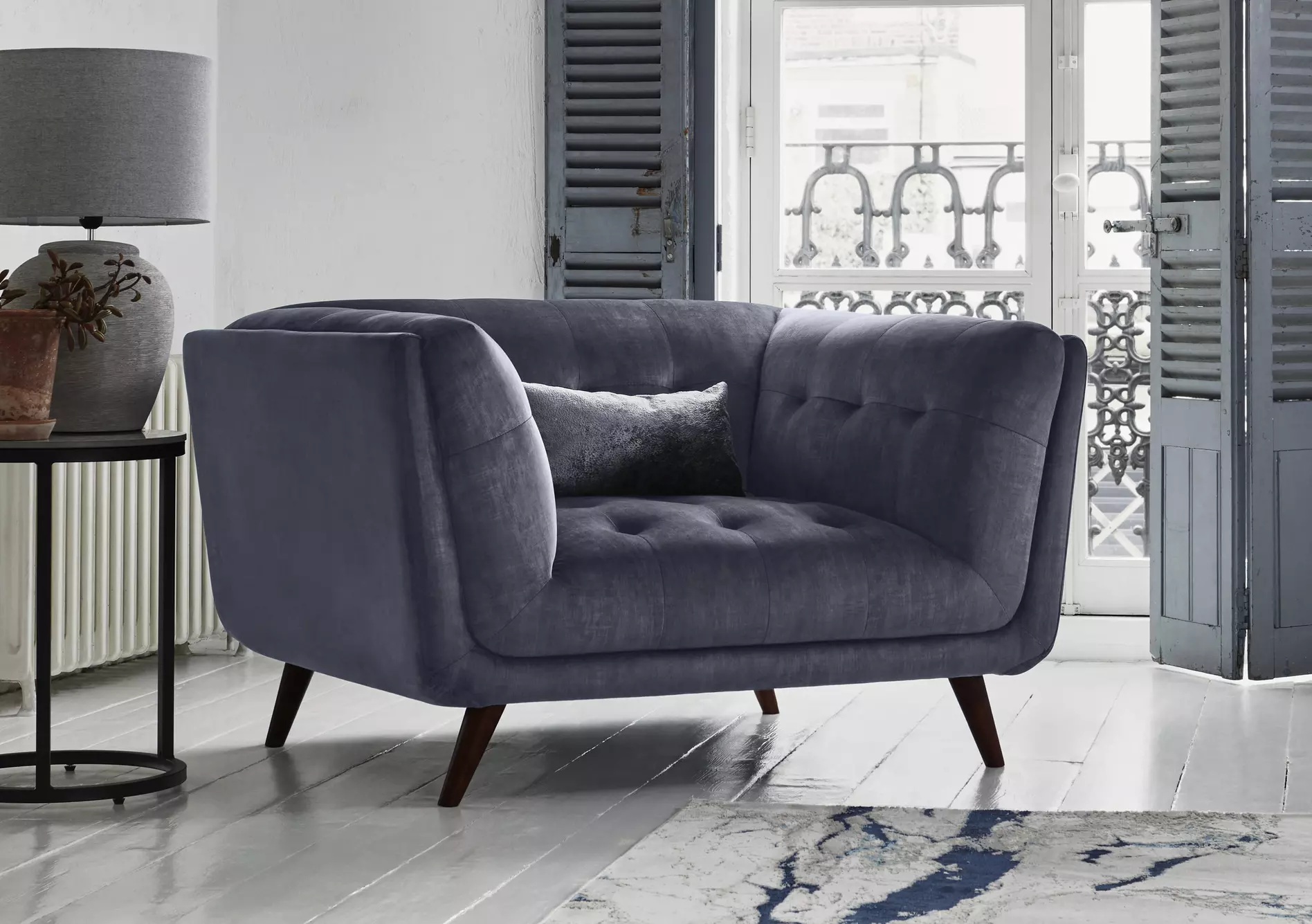 Rene Fabric Cuddler Chair