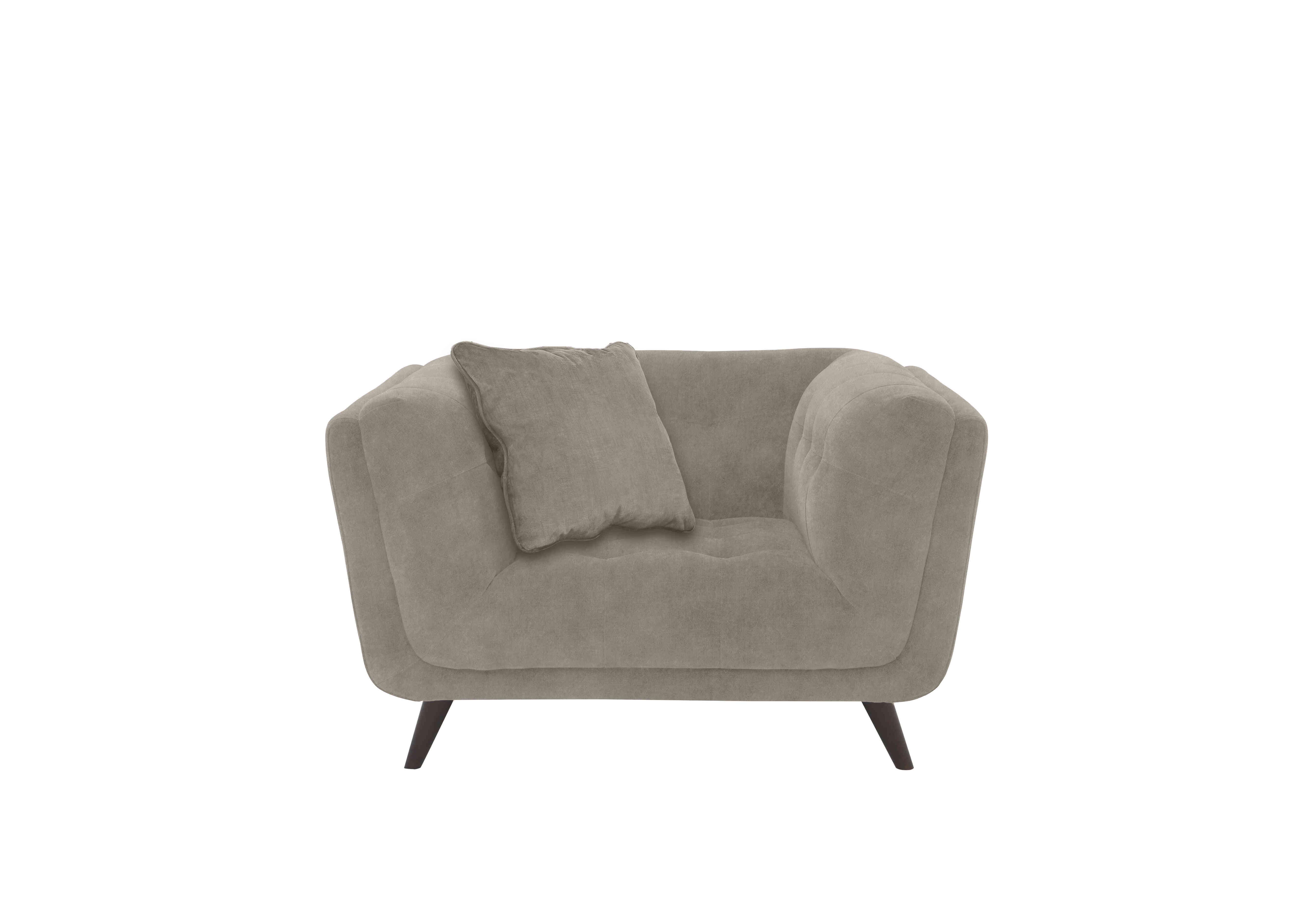Rene Fabric Cuddler Chair in Marble 18177 Cream Es Ft on Furniture Village