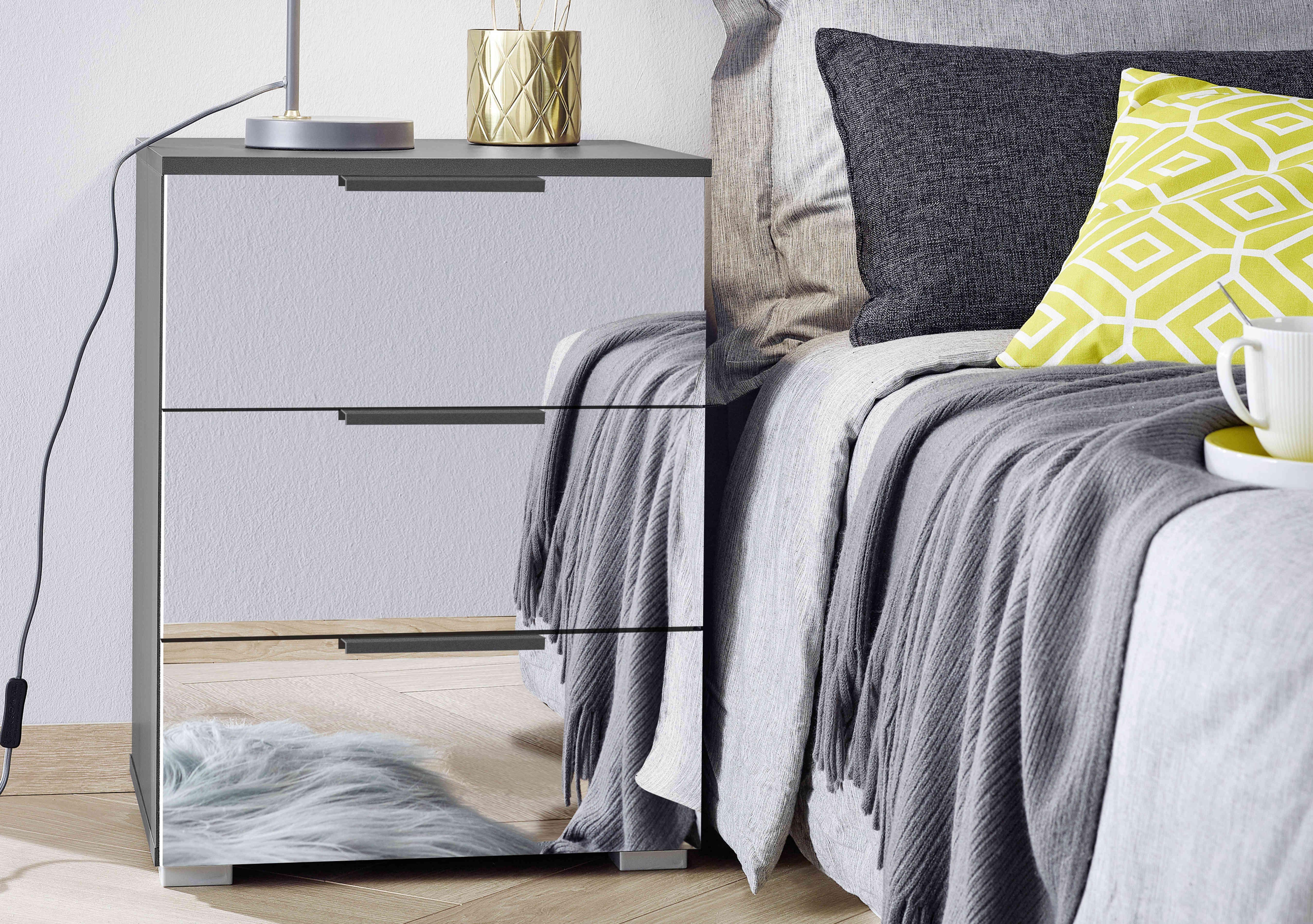 Rio 40cm 3 Drawer Bedside Cabinet in  on Furniture Village