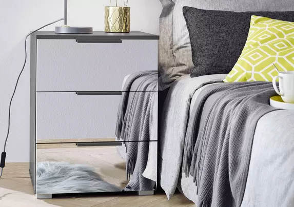 Rio 3 drawer bedside table discount