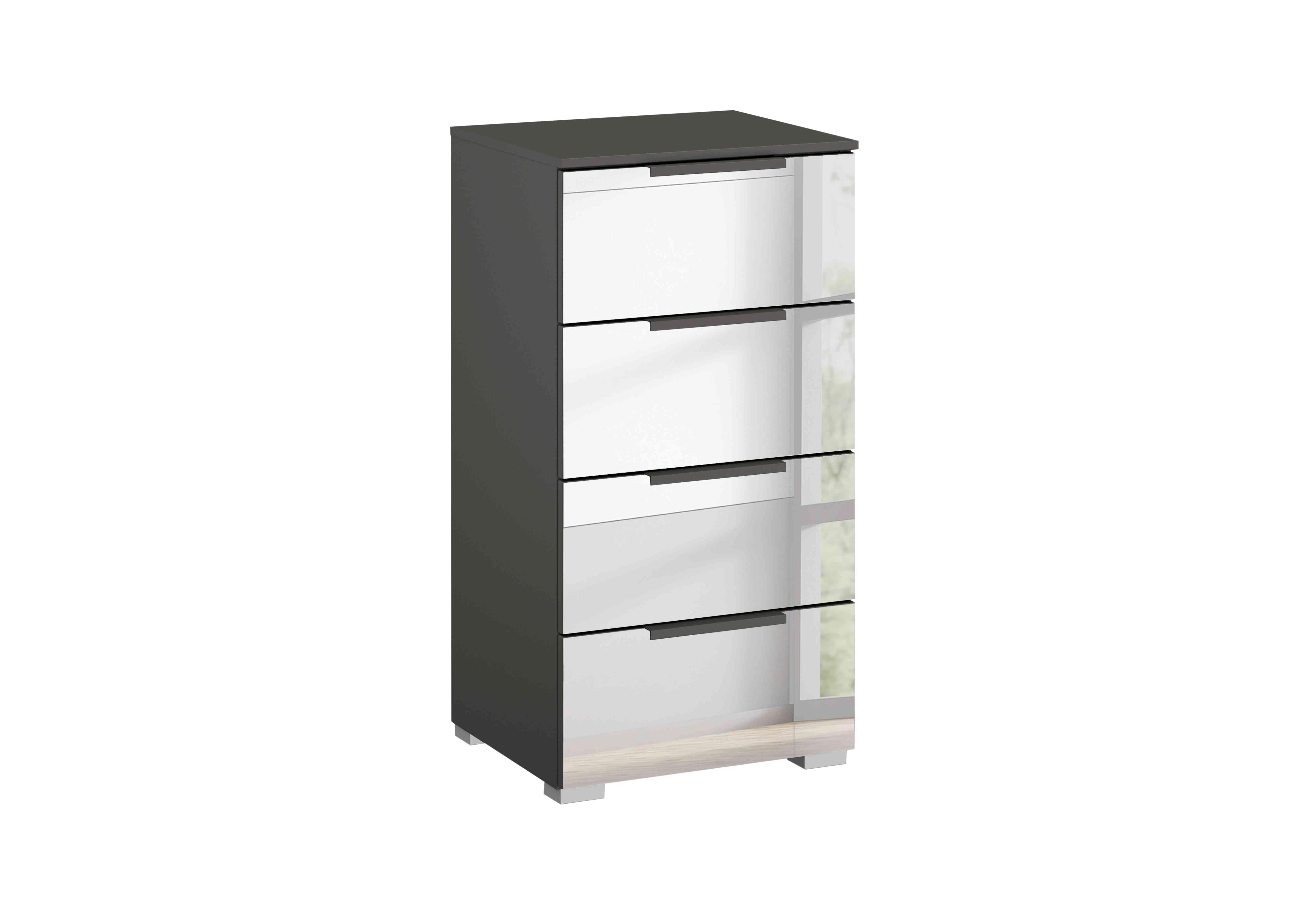 Rio 40cm 4 Drawer Chest in Graphite Carc/Mirror Fro on Furniture Village