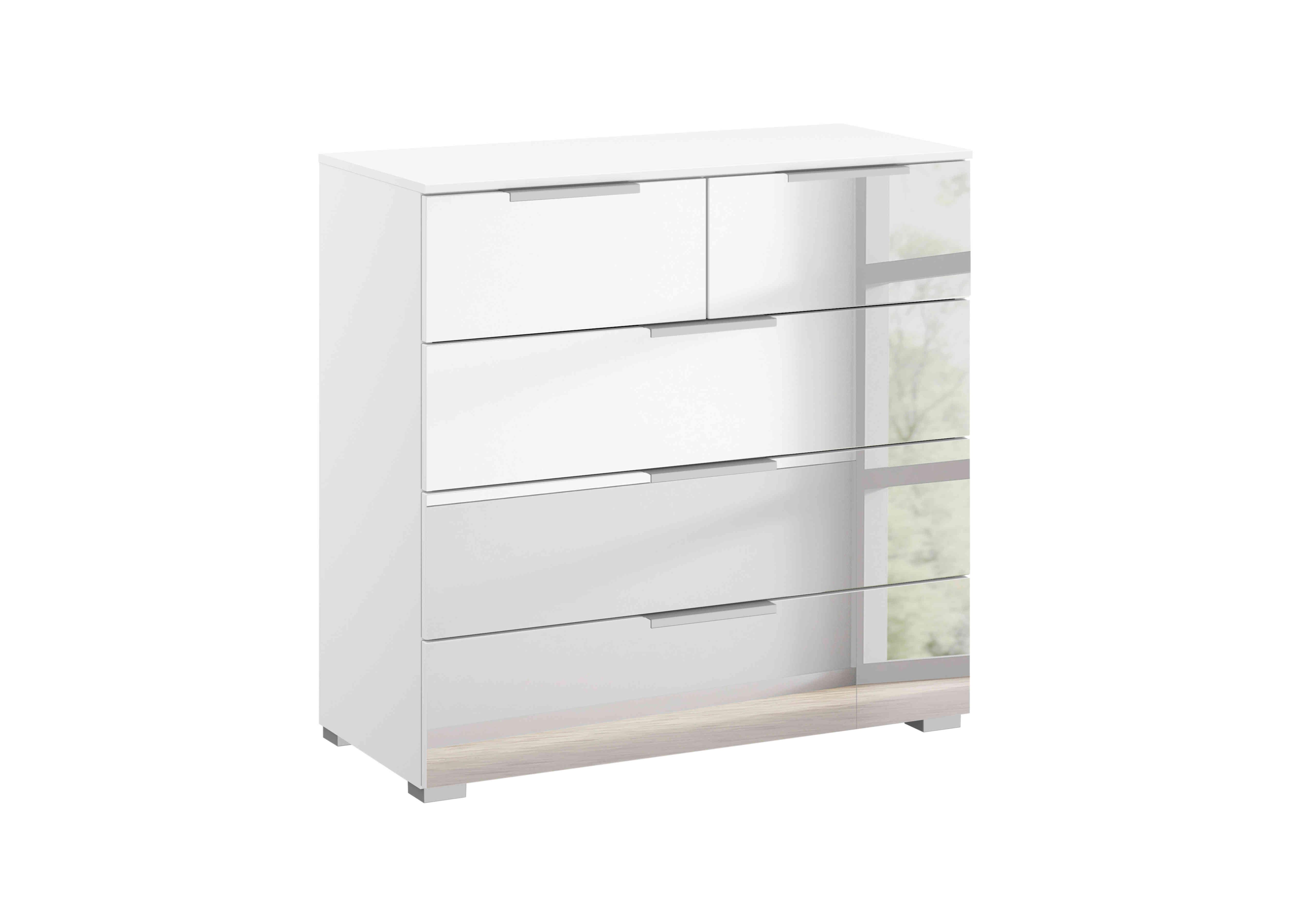 Rio 80cm 5 Drawer Chest in Alpine White Carc/Mirror on Furniture Village