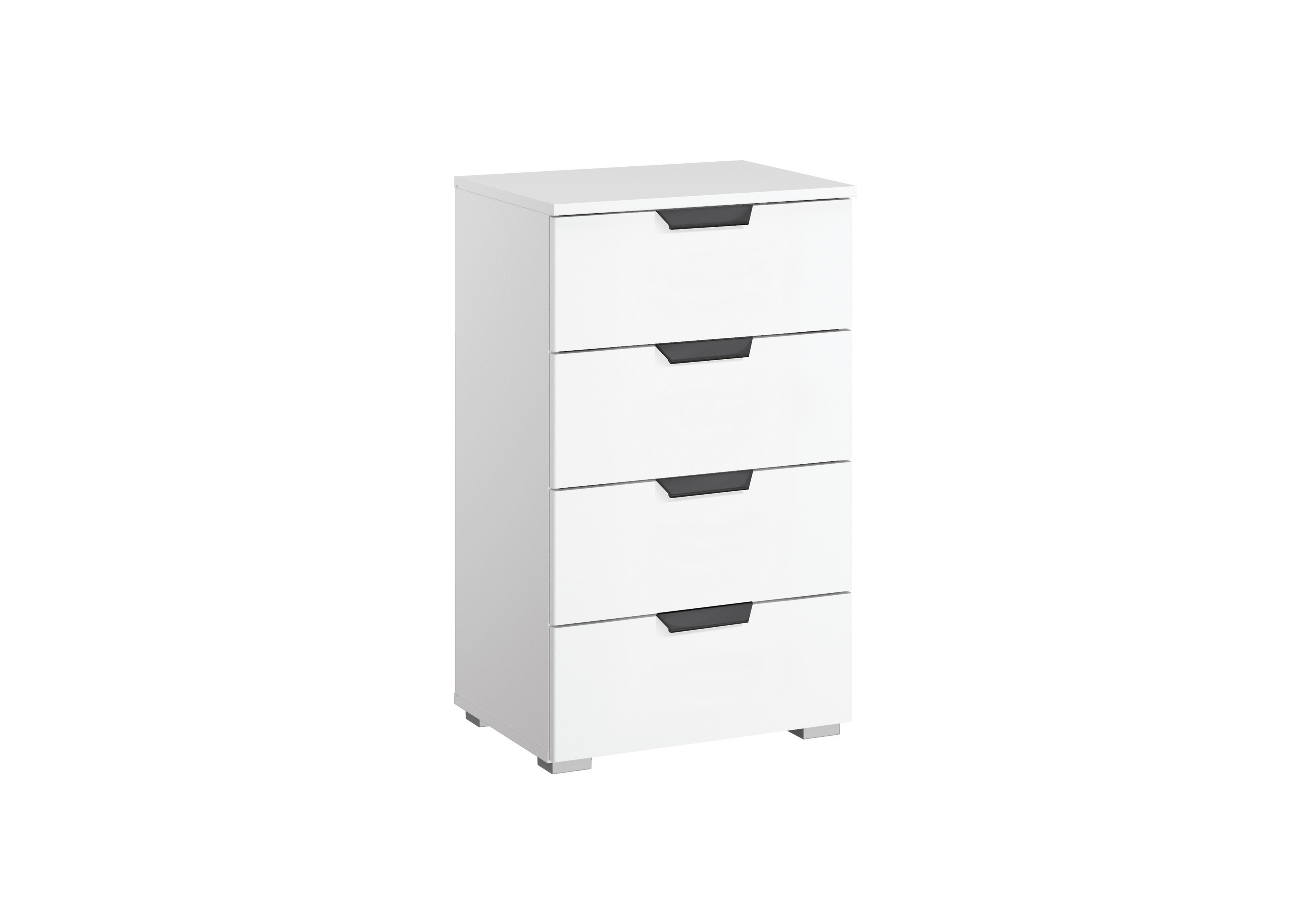 Lima 4 Drawer Chest with Decor Front in A970w Alp Wht/Alp Wht on Furniture Village