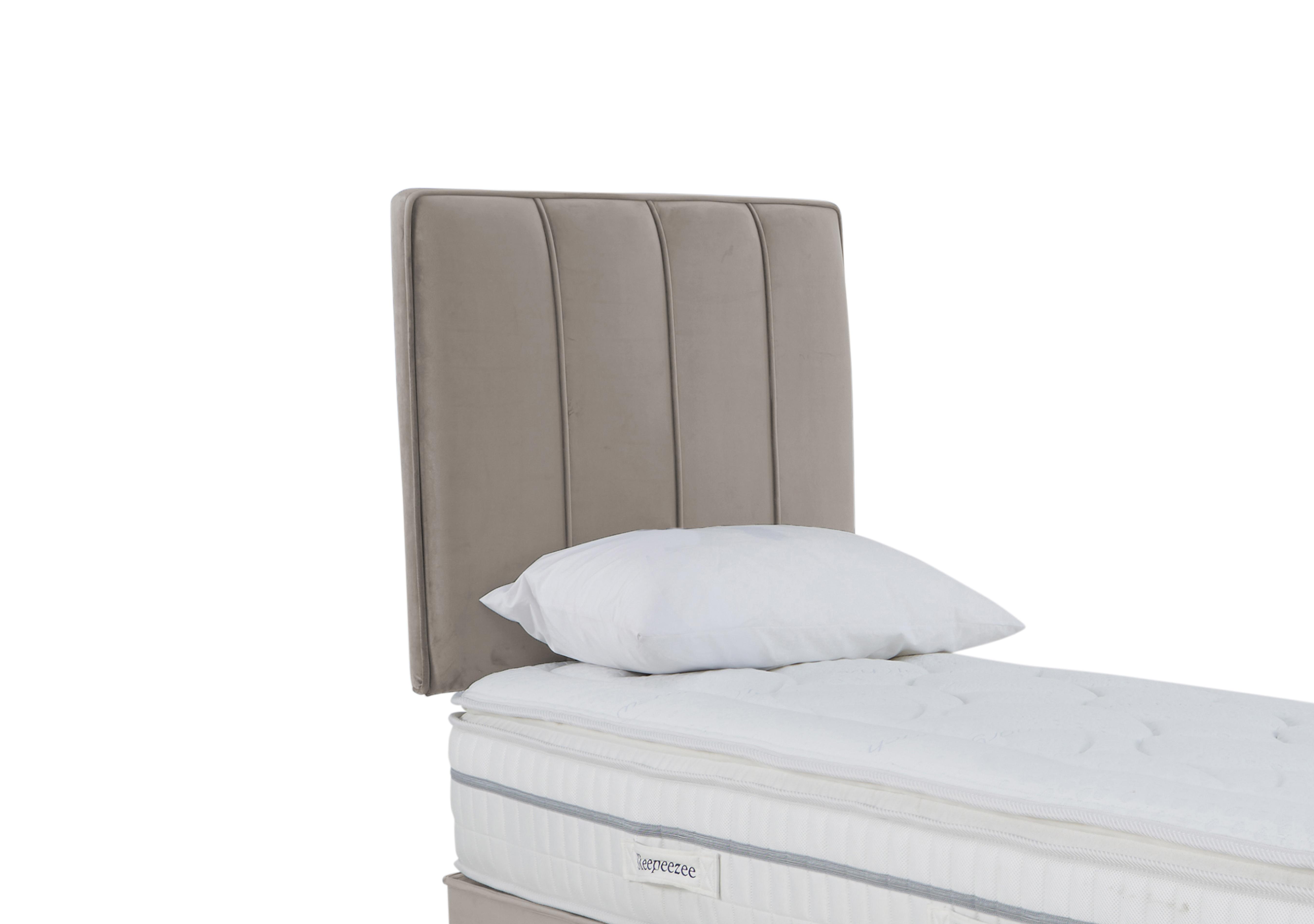 Daniel Strutted Headboard in Plush Light Grey on Furniture Village