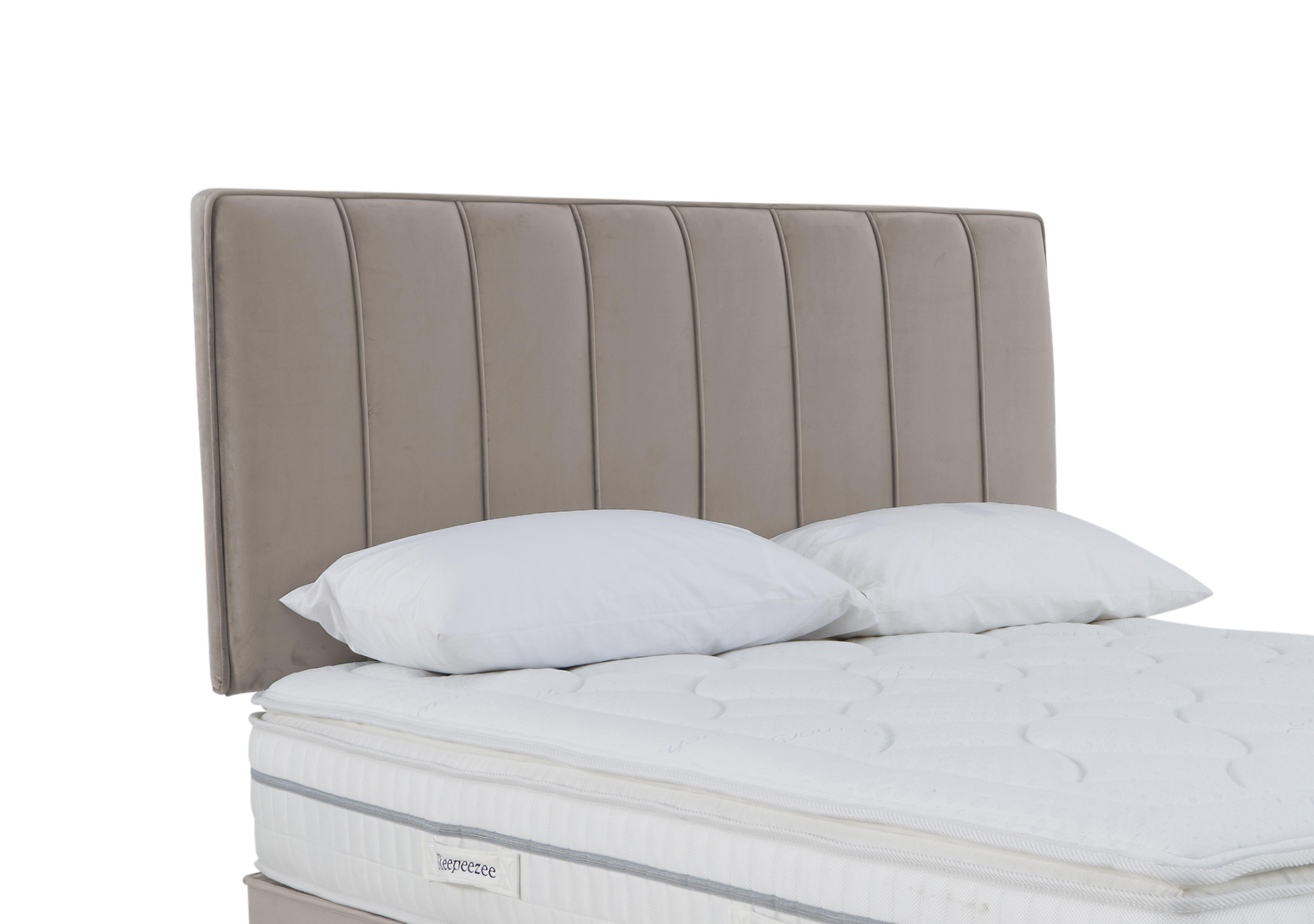 Daniel Strutted Headboard in Plush Light Grey on Furniture Village