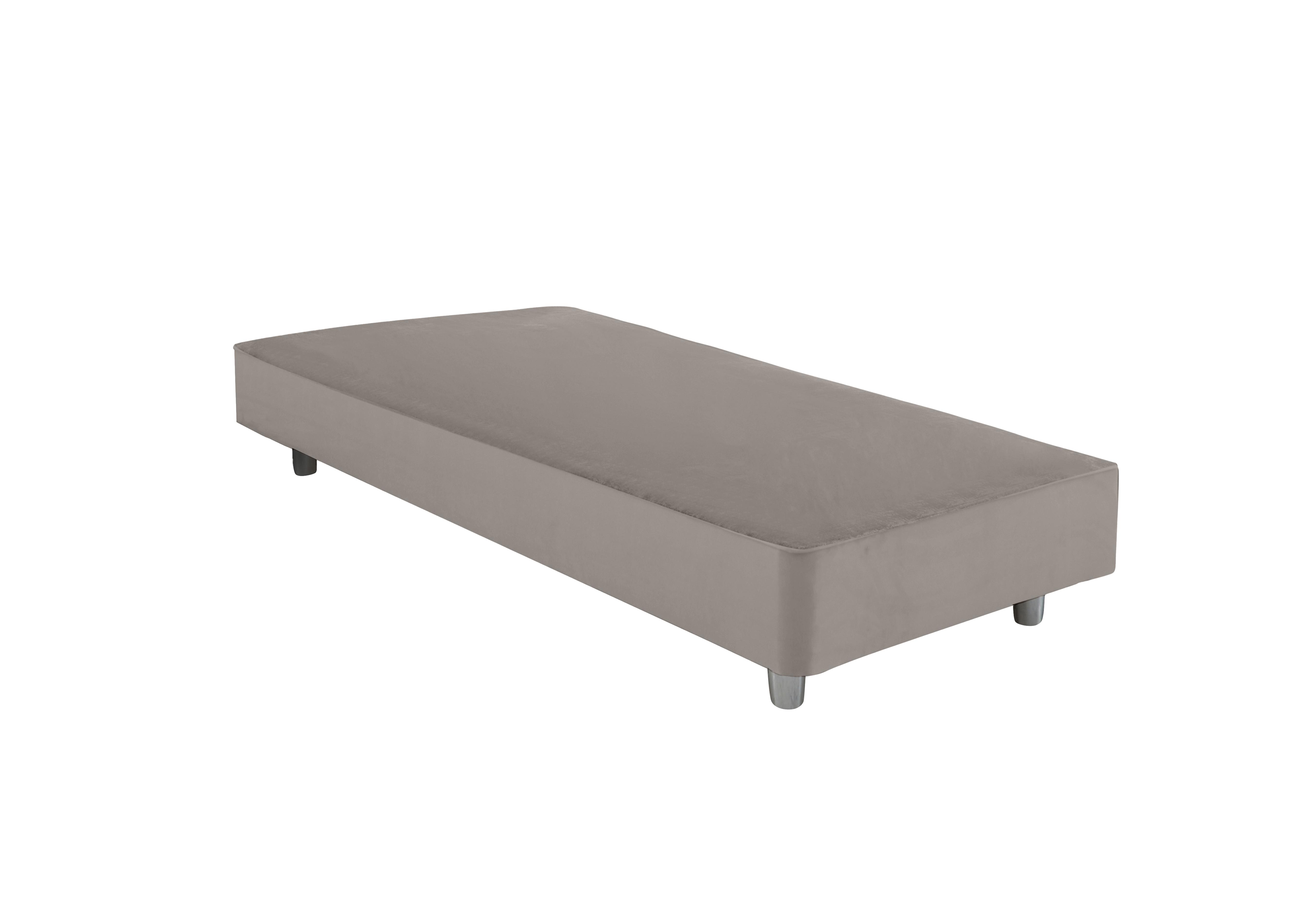 Yorkshire Shallow Divan Base in Seven Dolphin-Chrome Leg on Furniture Village
