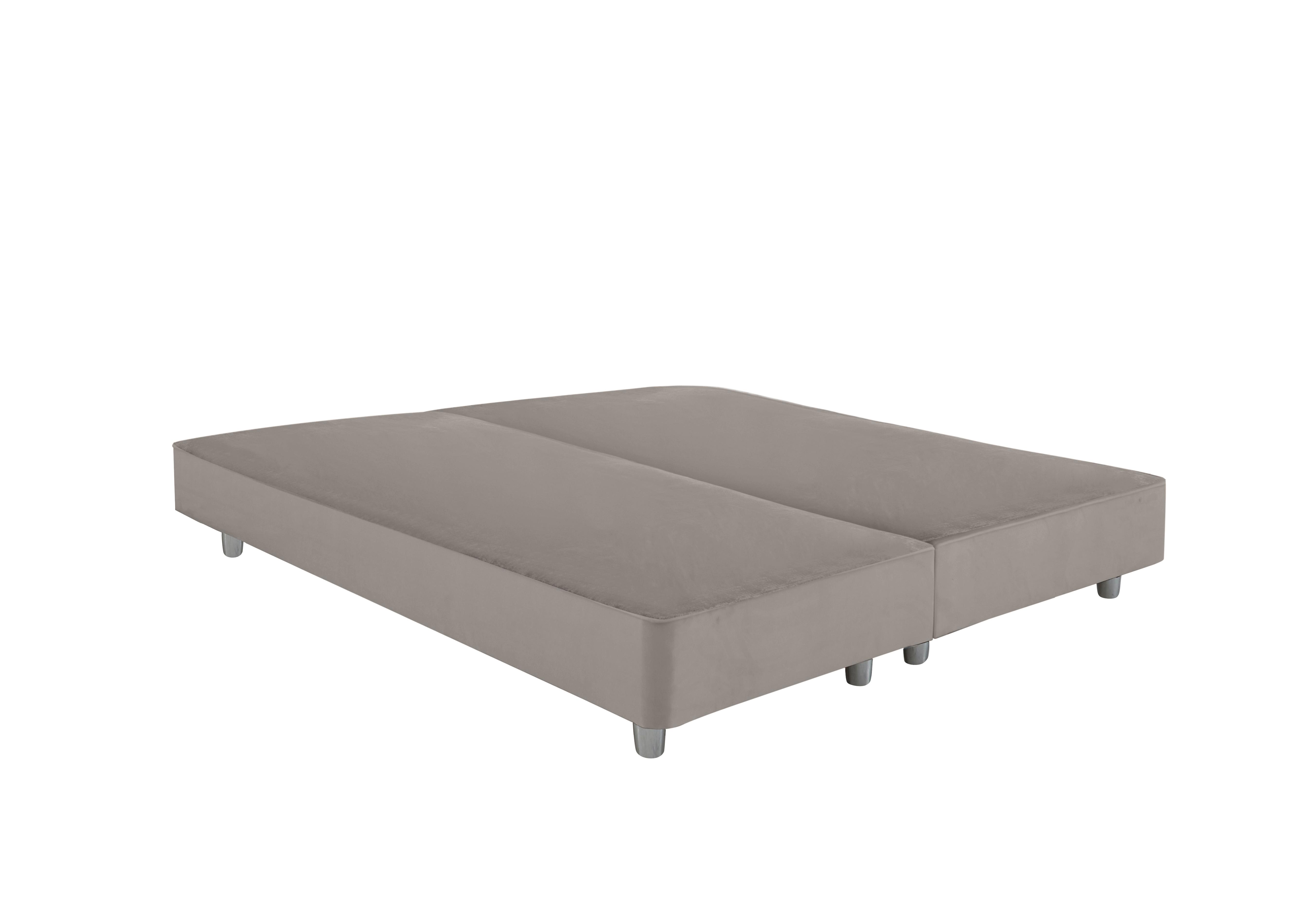 Yorkshire Shallow Divan Base in Seven Dolphin-Chrome Leg on Furniture Village