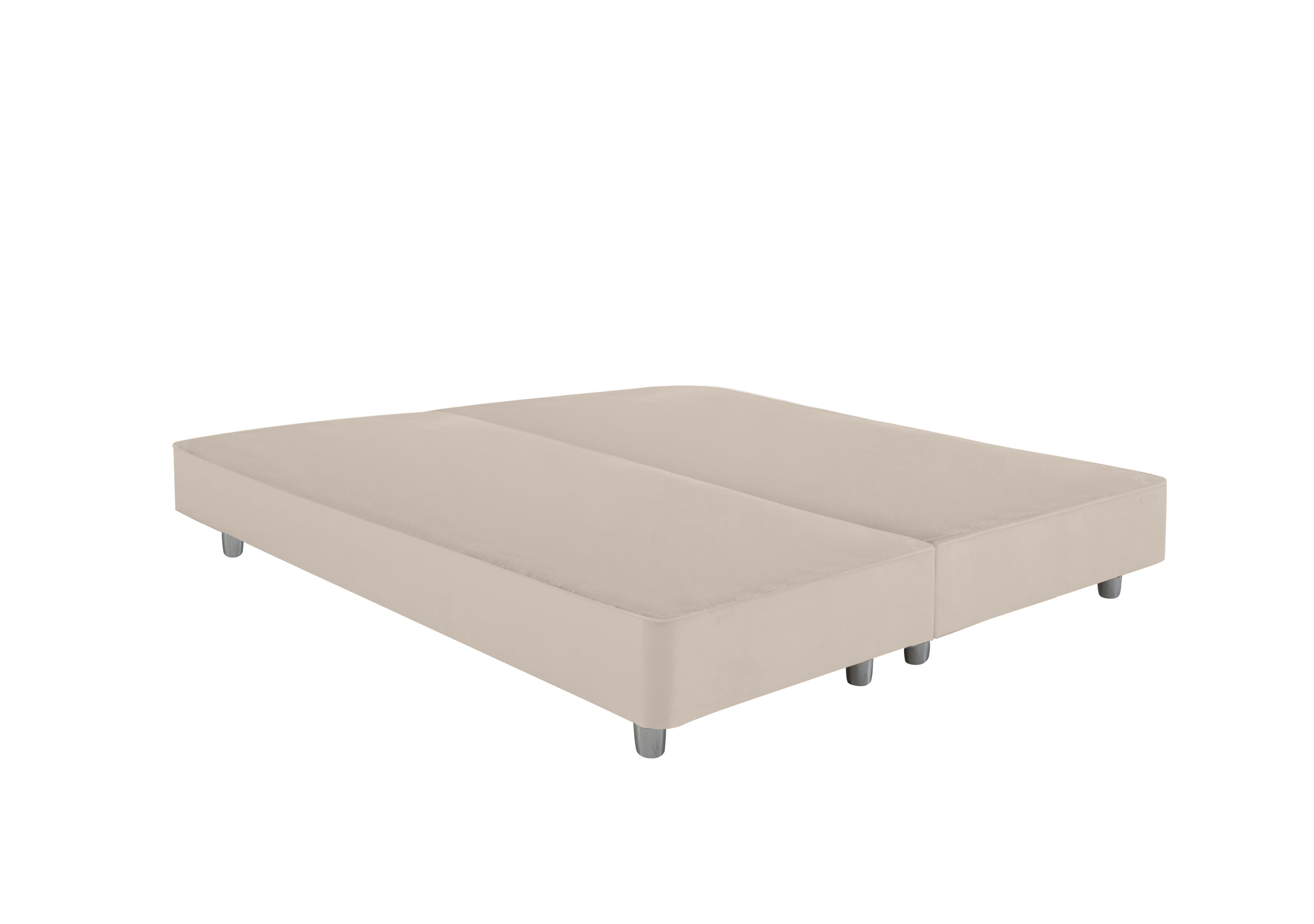 Yorkshire Shallow Divan Base in Seven Ivory-Chrome Leg on Furniture Village