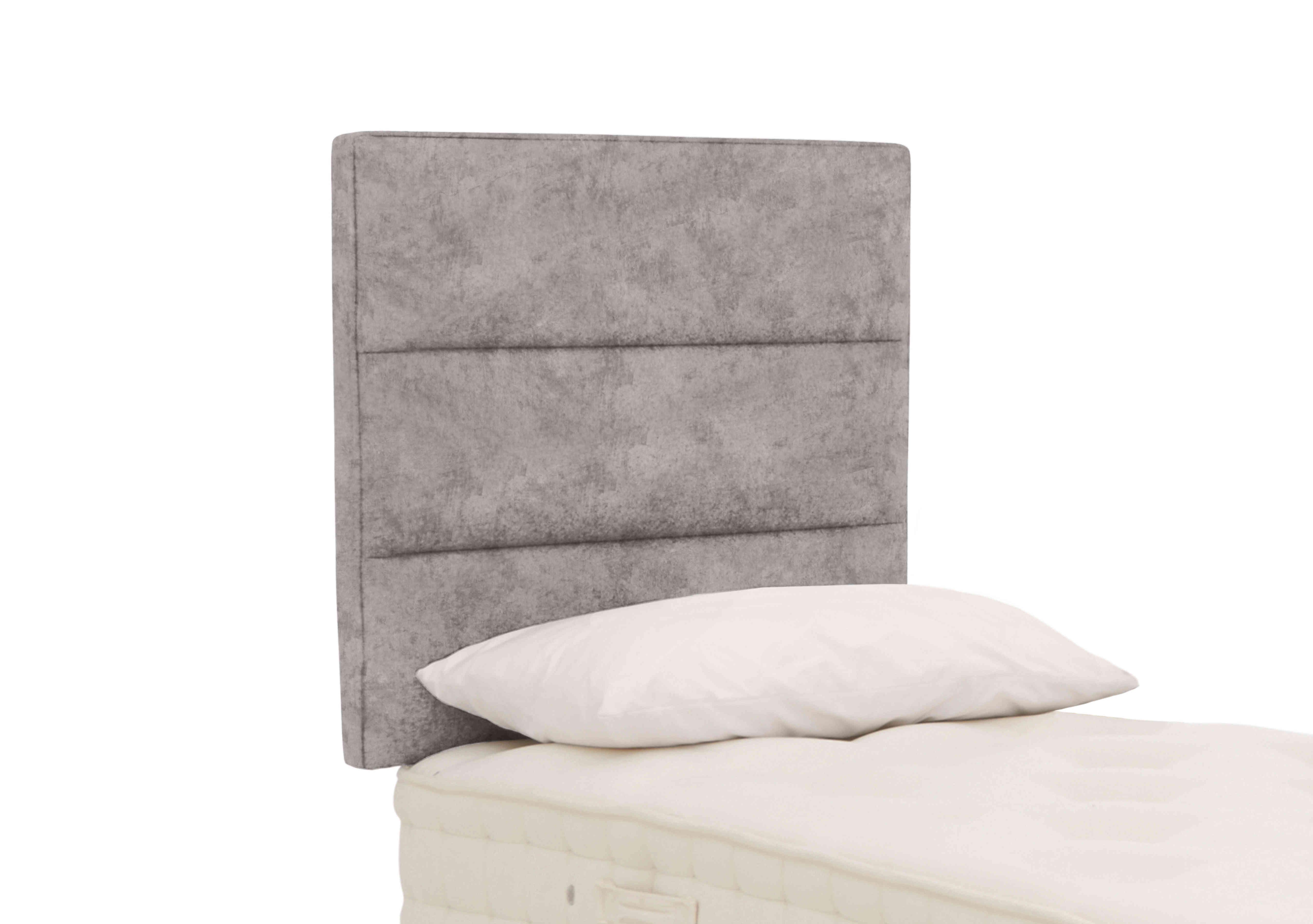 Cadmore Strutted Headboard in Daytona Silver on Furniture Village