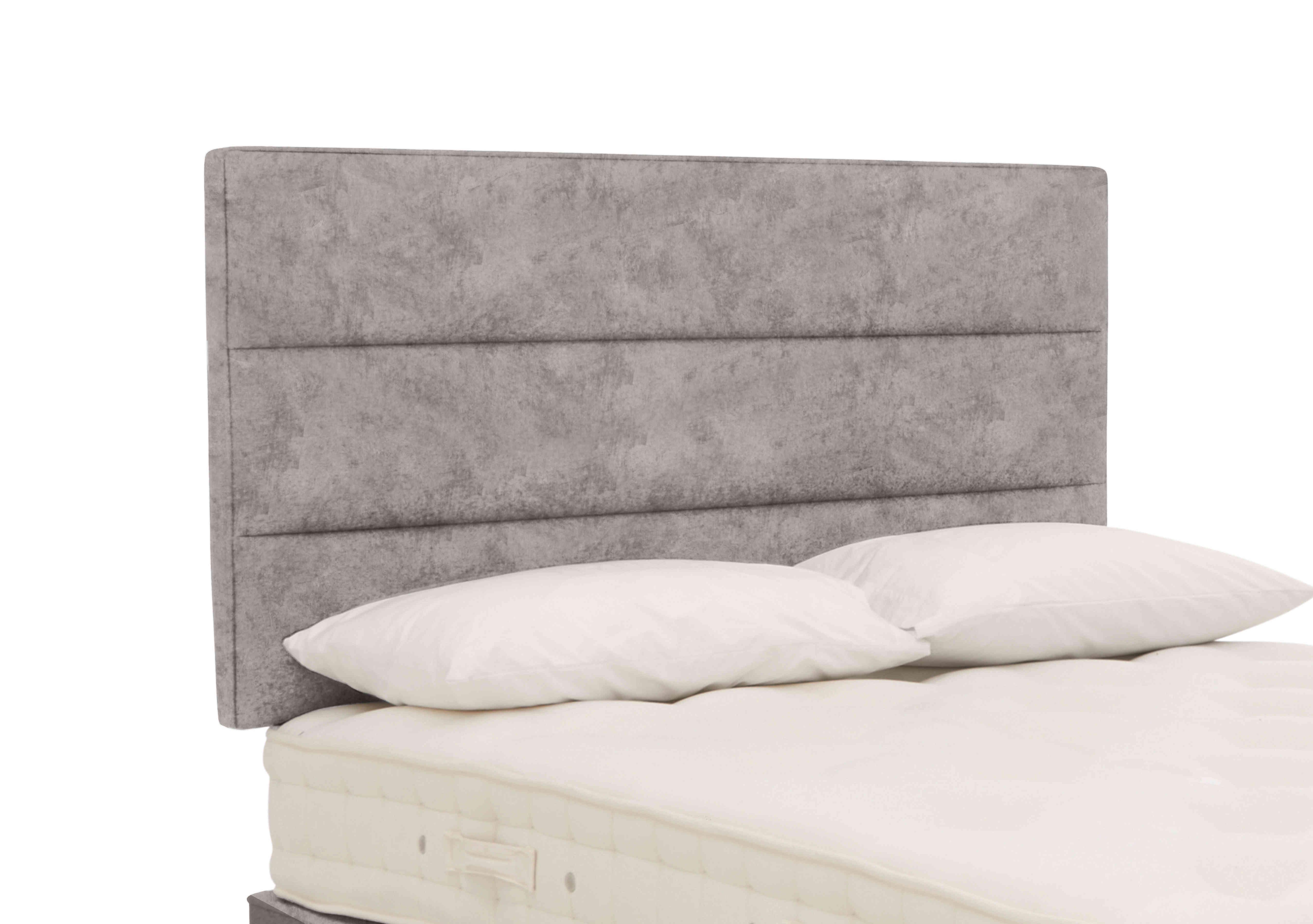 Cadmore Strutted Headboard in Daytona Silver on Furniture Village