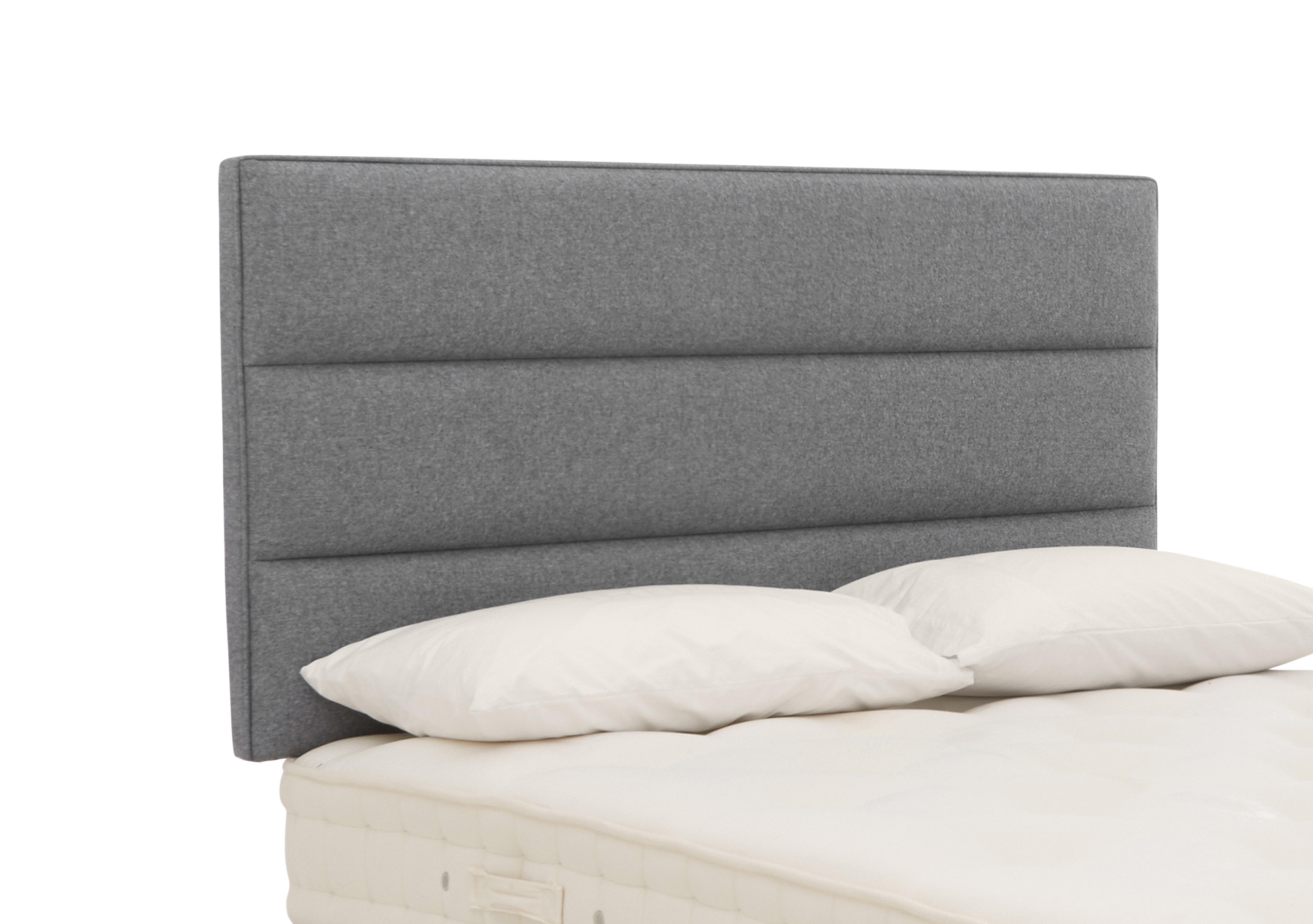 Cadmore Strutted Headboard in Tweed 803 Grey on Furniture Village