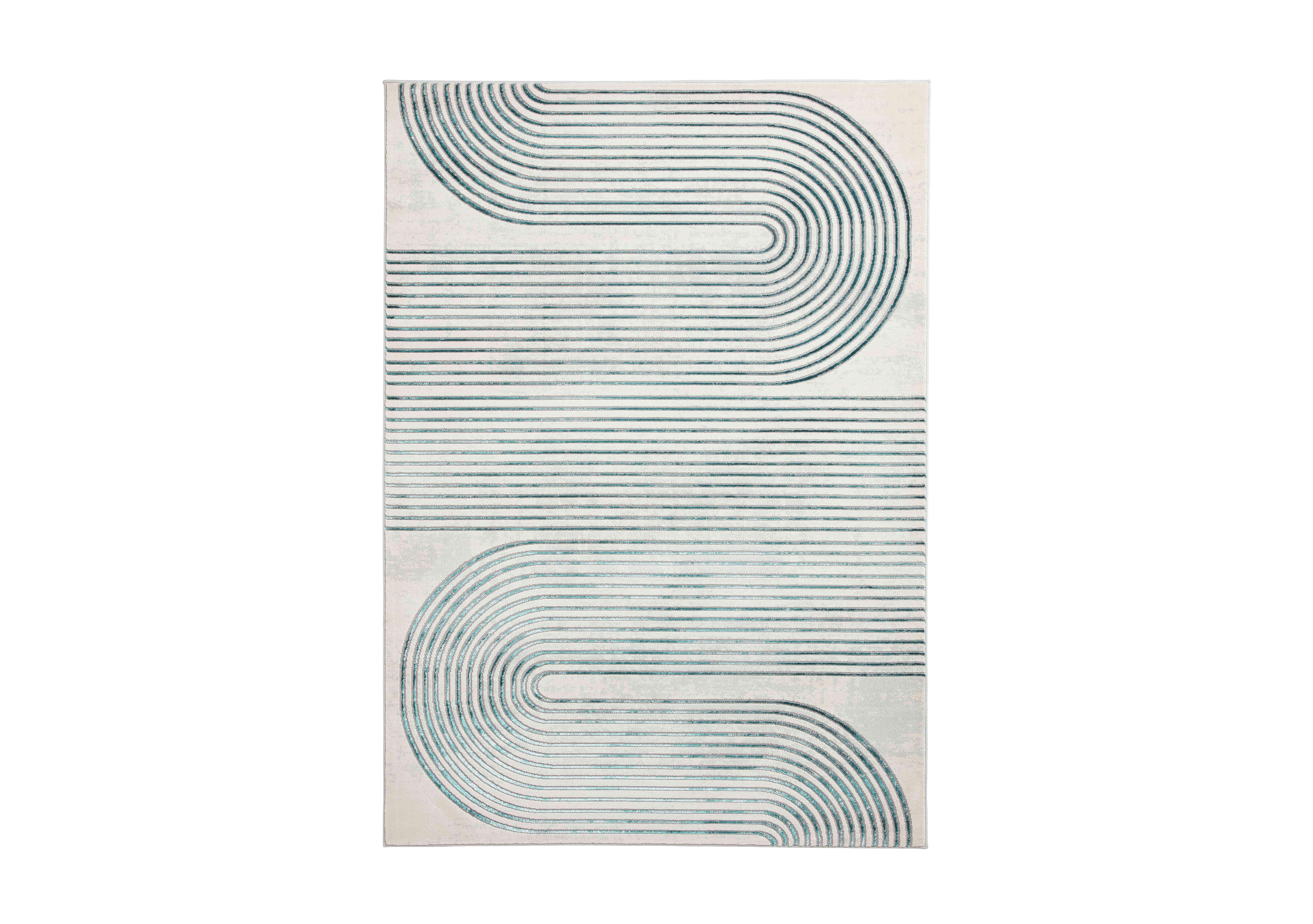 Akira Rug in Grey/Green on Furniture Village