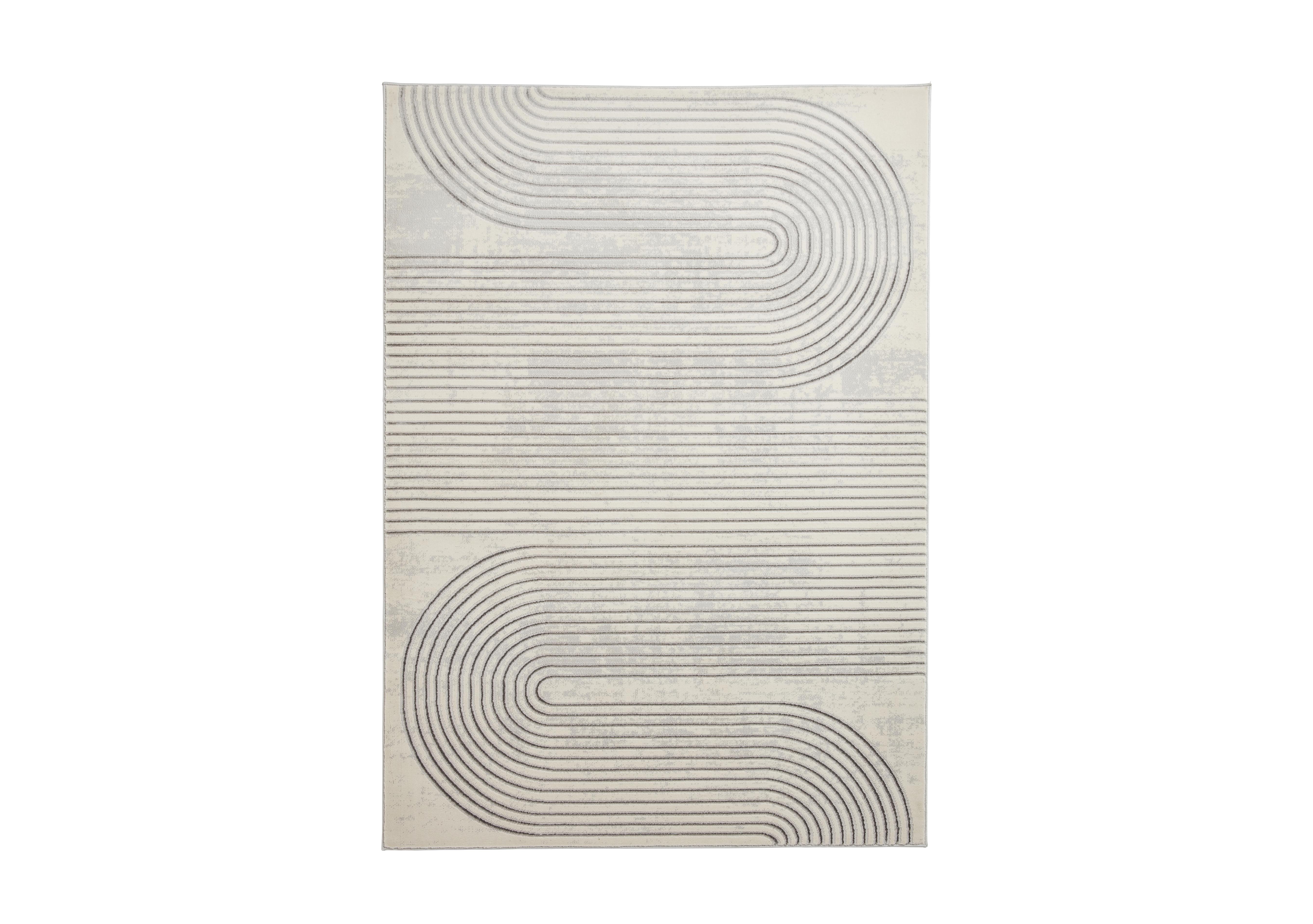 Akira Rug in Grey/Ivory on Furniture Village