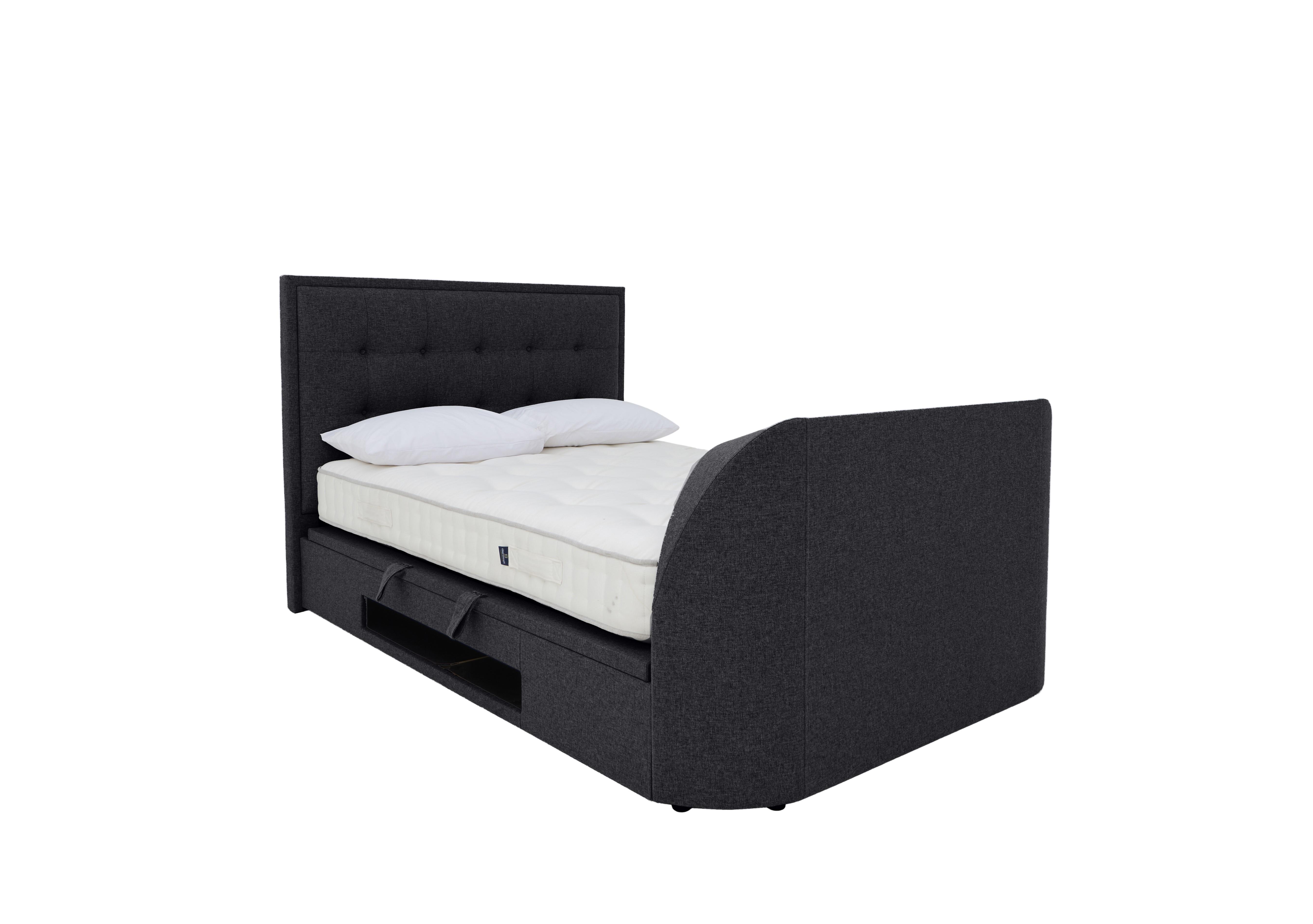 Athos TV Ottoman Bed Frame in Slate Grey on Furniture Village