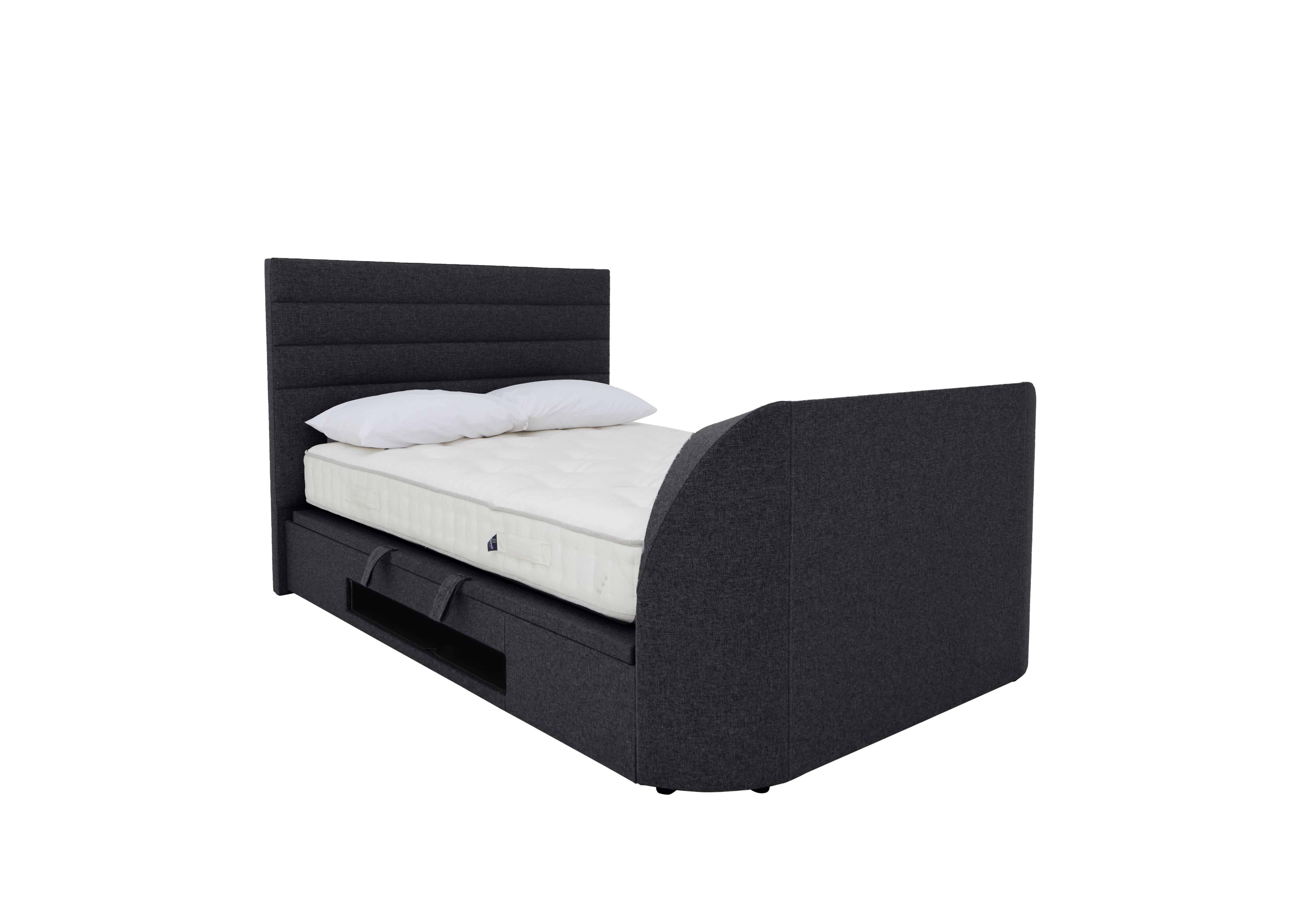 Porthos TV Ottoman Bed Frame in Slate Grey on Furniture Village
