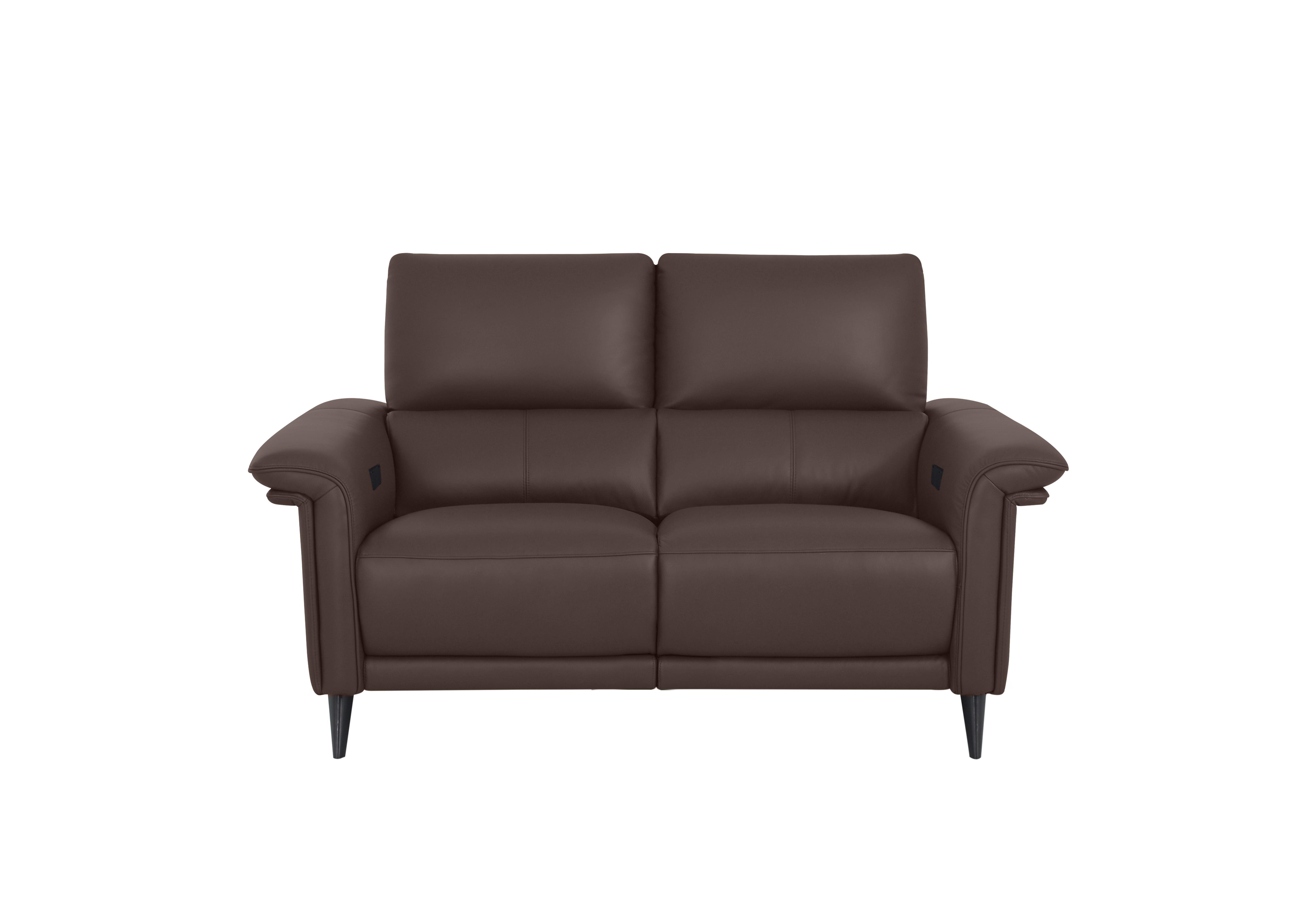 Huxley 2 Seater Leather Sofa in Nn-512e Cacao Brown on Furniture Village