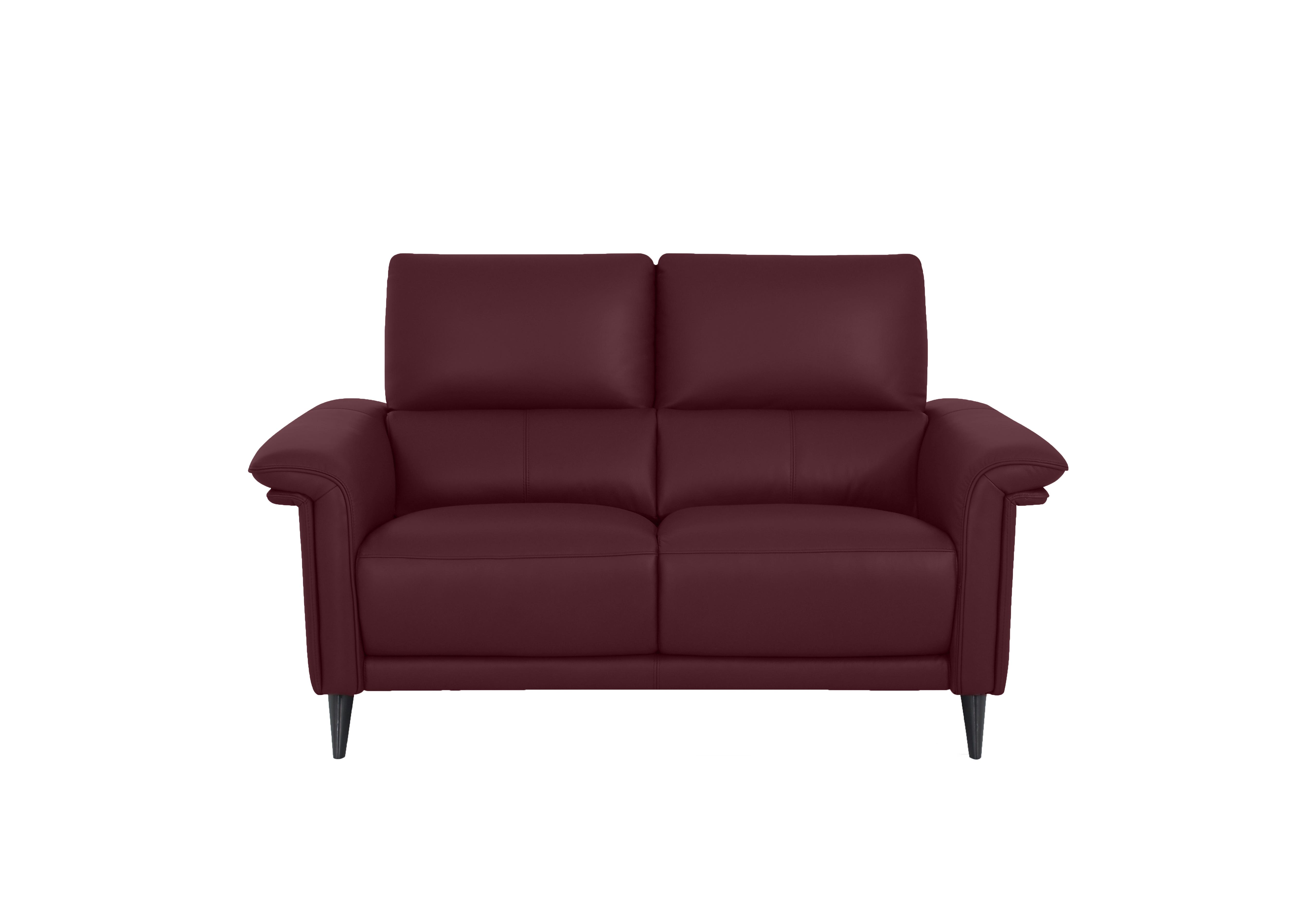 Huxley 2 Seater Leather Sofa in Np-549e Ruby on Furniture Village