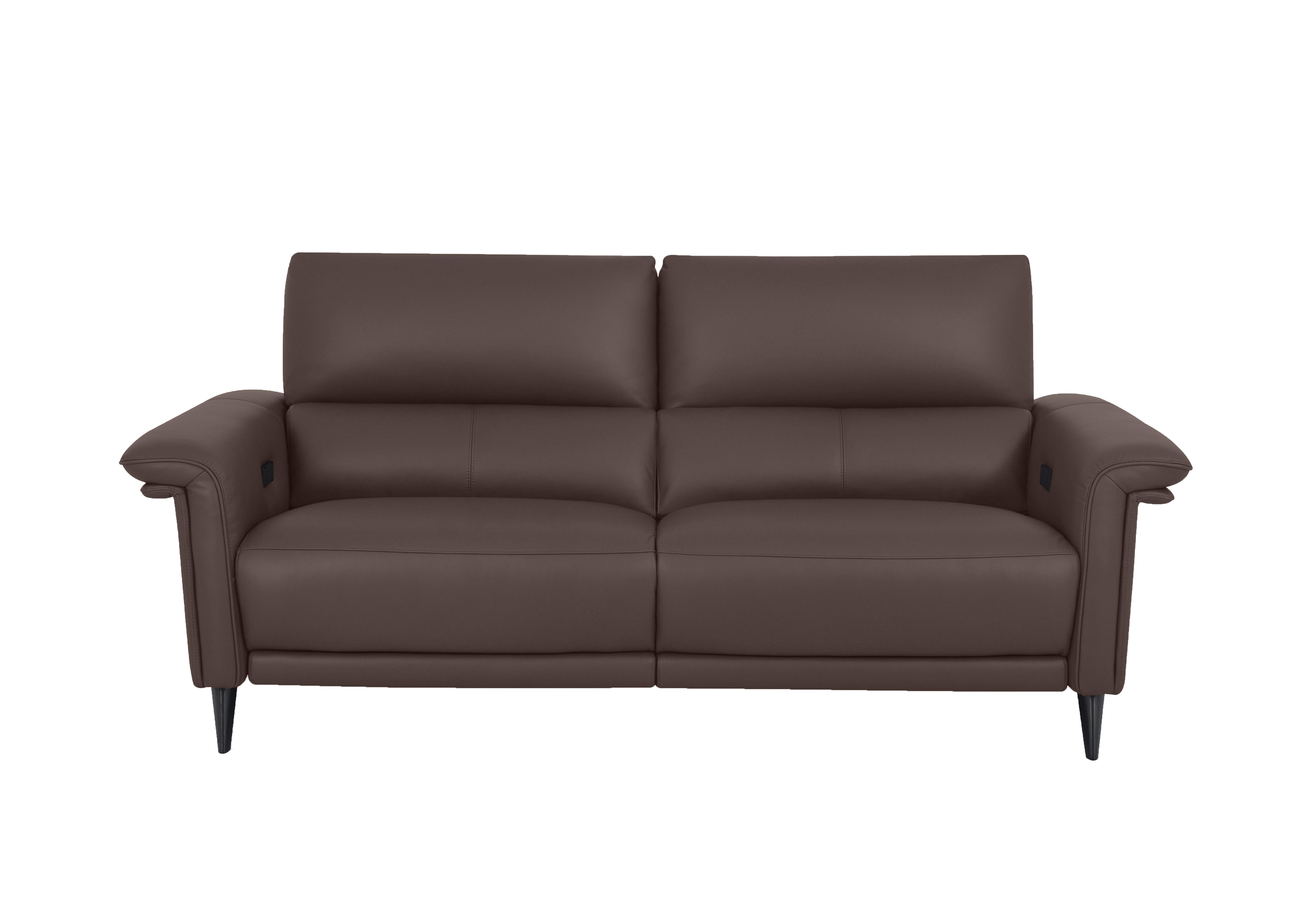 Huxley 3 Seater Leather Sofa in Nn-512e Cacao Brown on Furniture Village