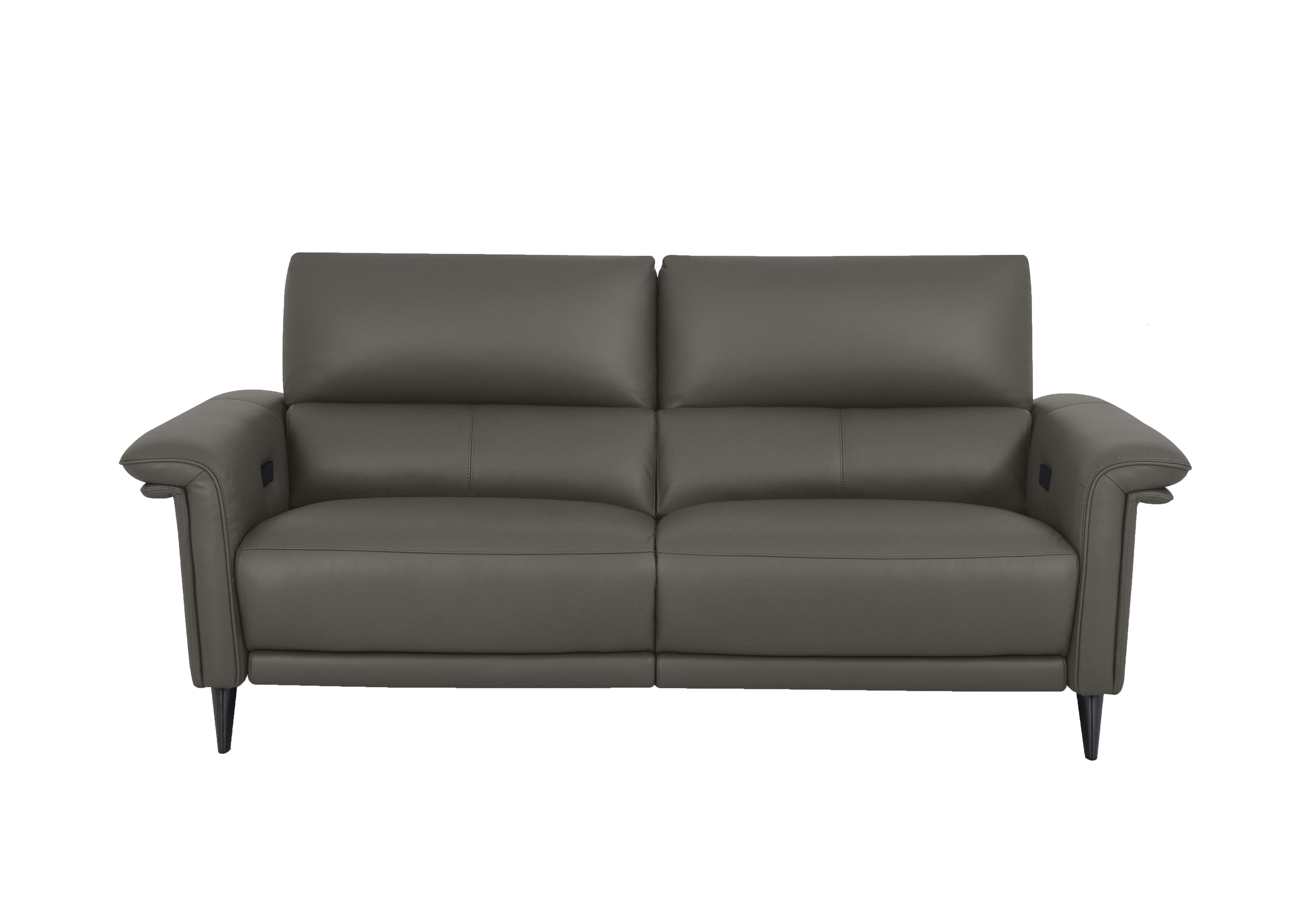 Huxley 3 Seater Leather Sofa in Nn-515e Elephant Grey on Furniture Village