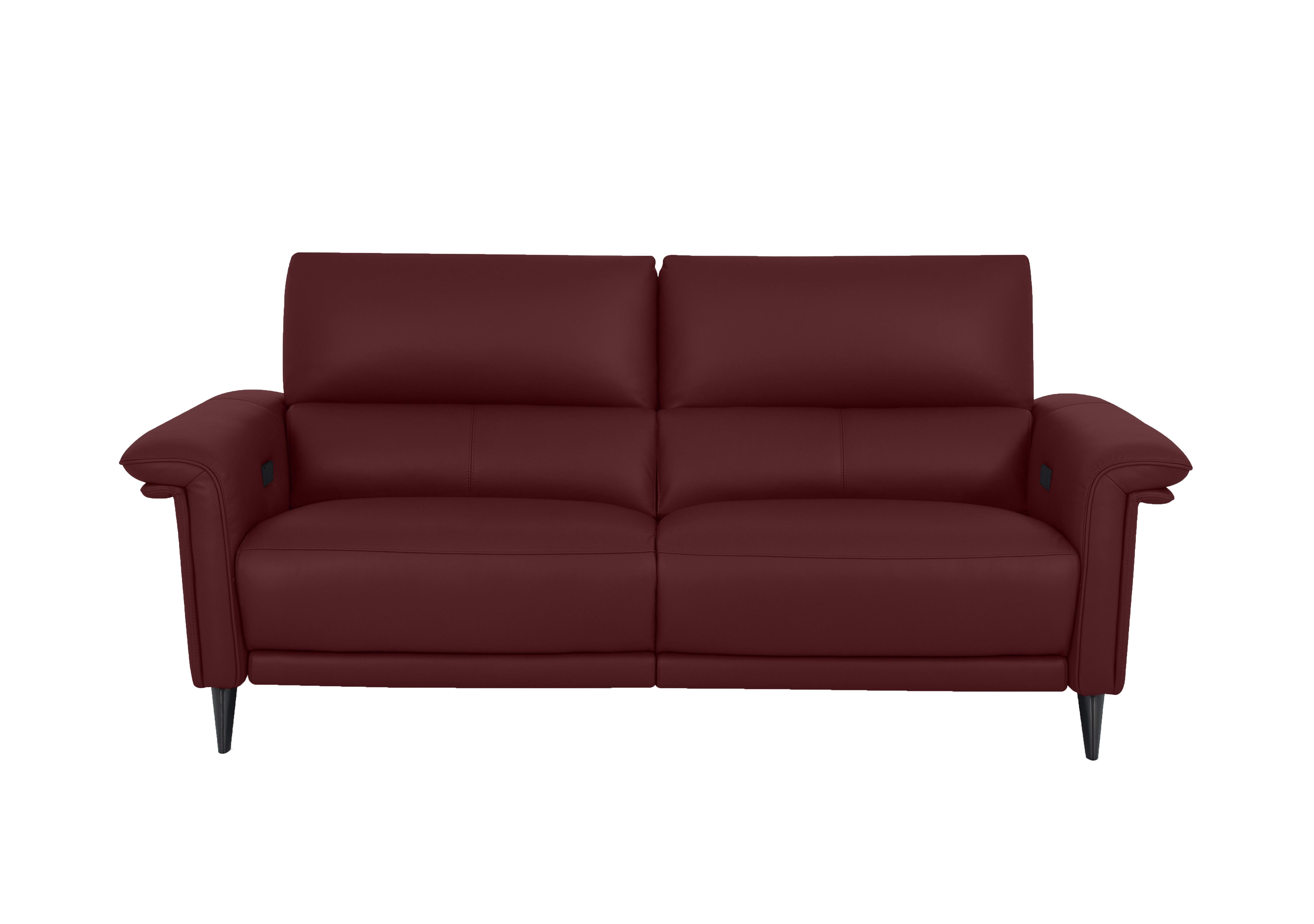 Huxley 3 Seater Leather Sofa in Nn-569e Burgundy on Furniture Village