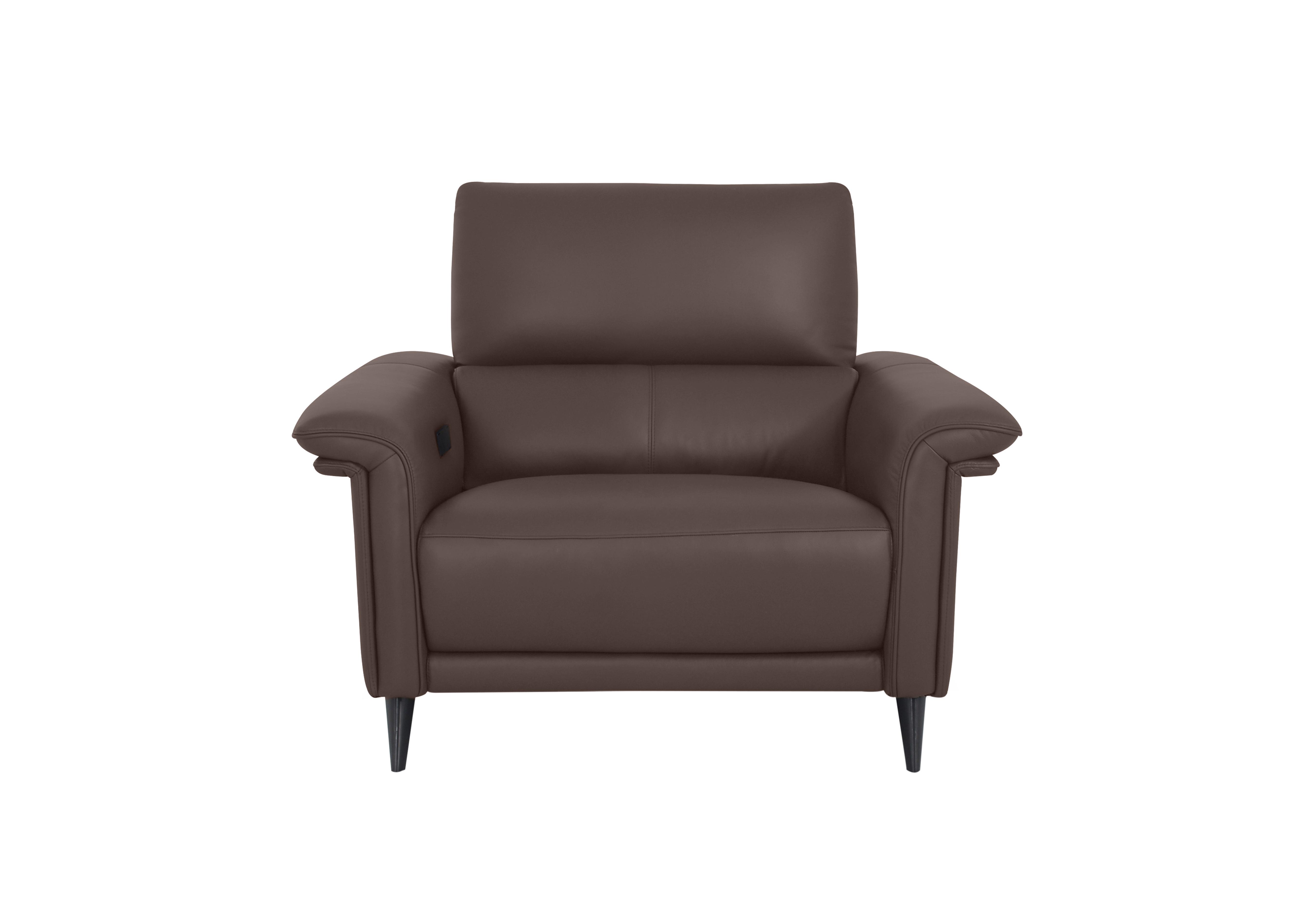 Huxley Leather Chair in Nn-512e Cacao Brown on Furniture Village