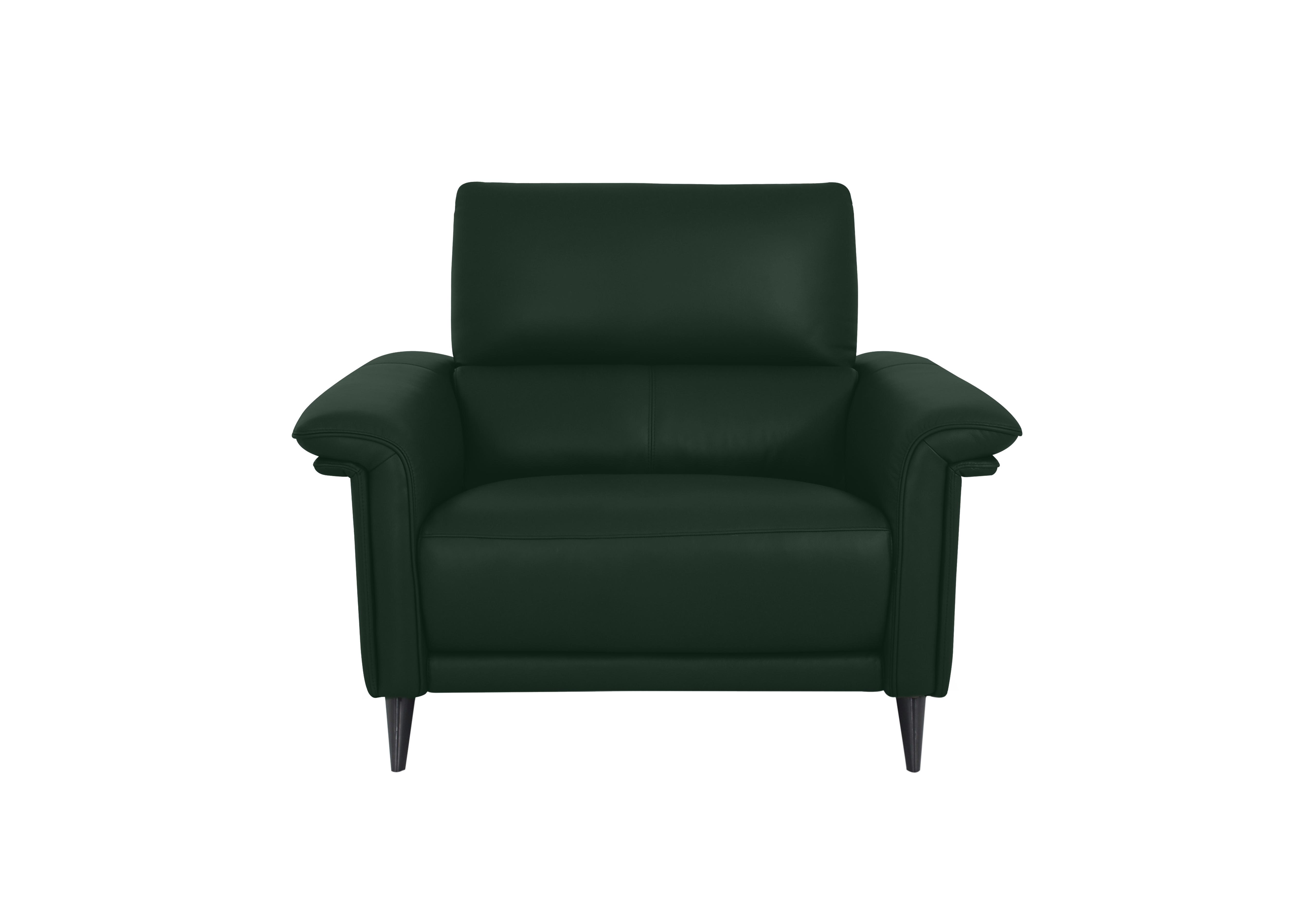 Huxley Leather Chair in Np-603e Dark Forest on Furniture Village