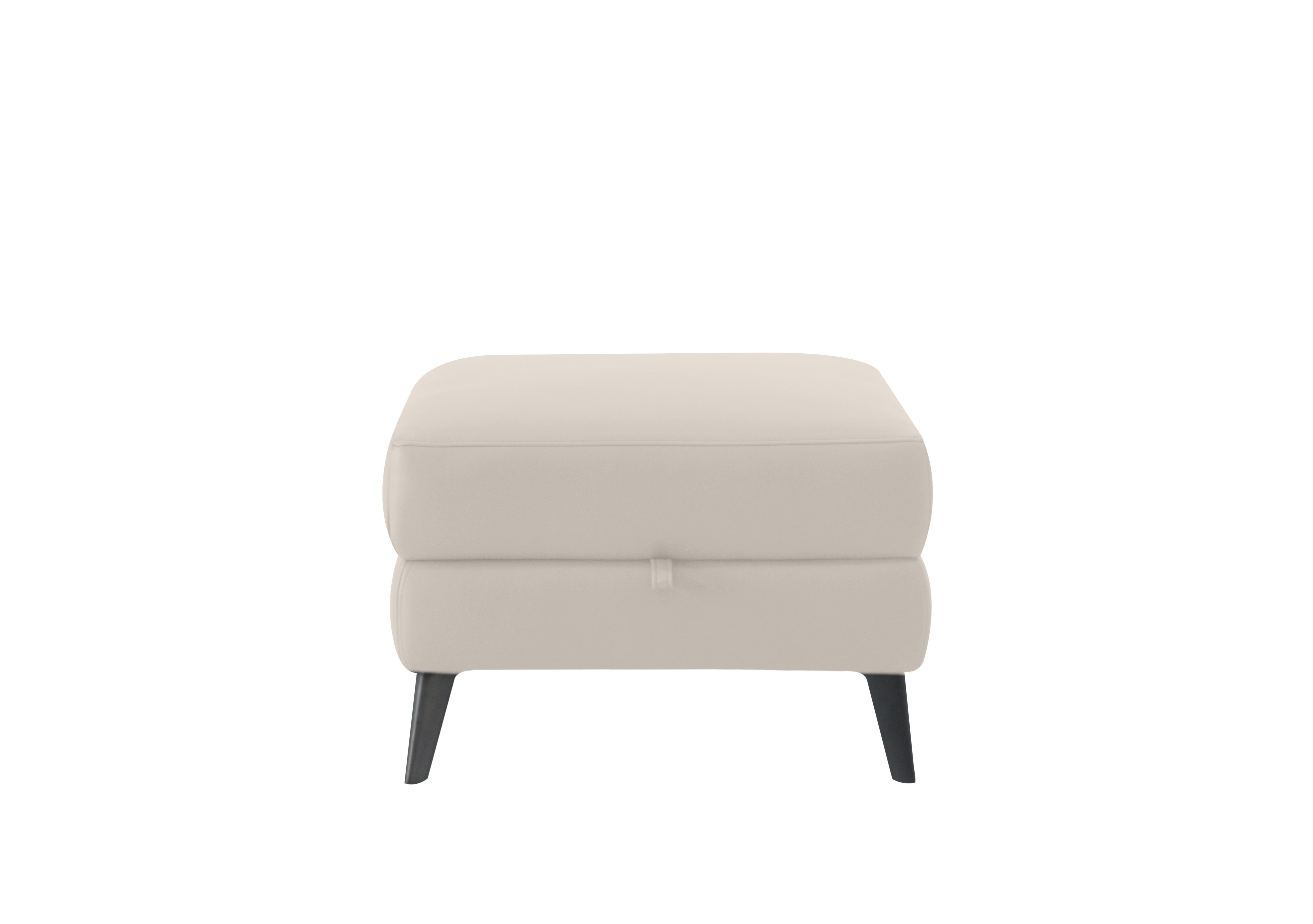 Huxley Leather Storage Footstool in Np-521e Frost on Furniture Village