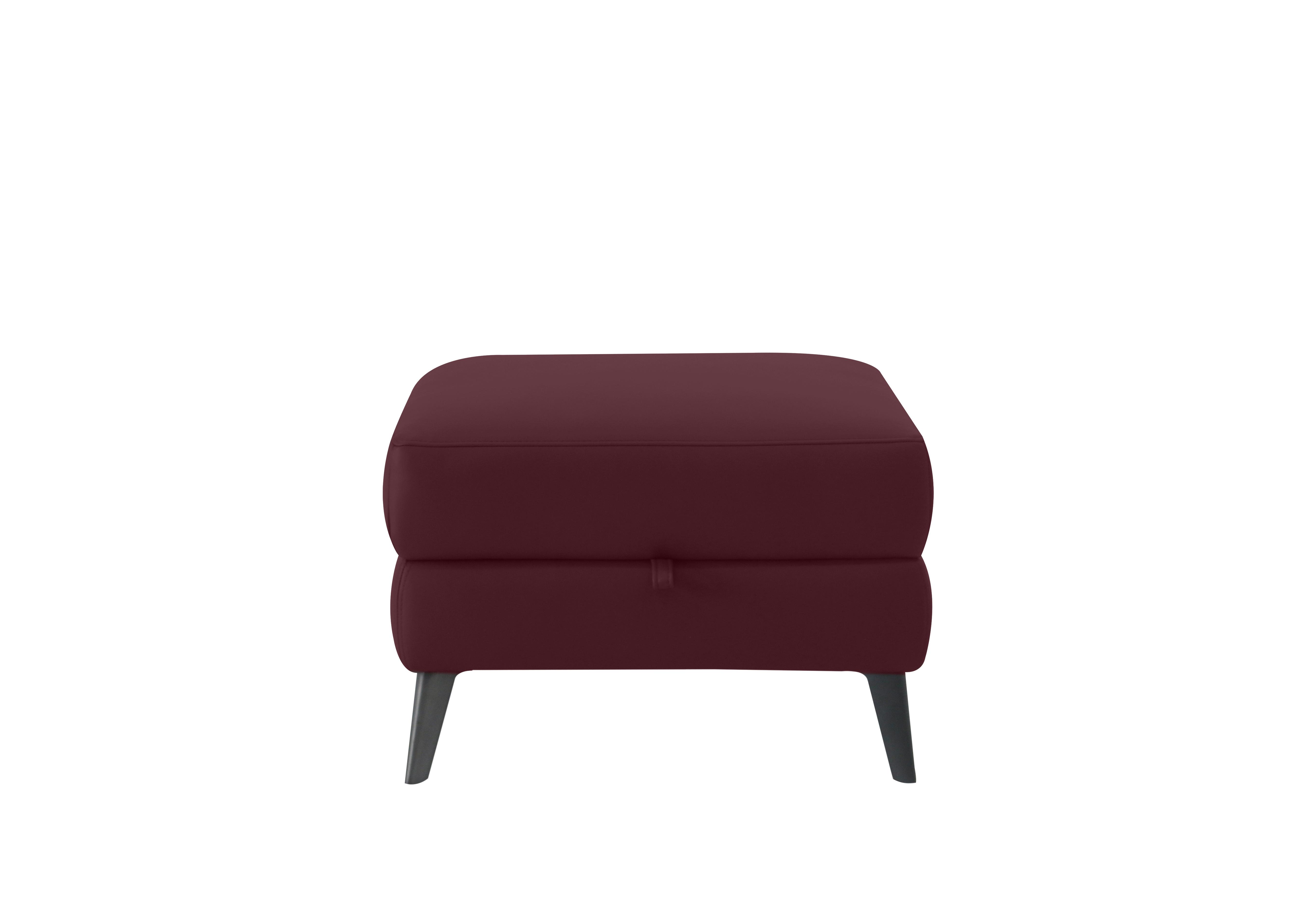 Huxley Leather Storage Footstool in Np-549e Ruby on Furniture Village