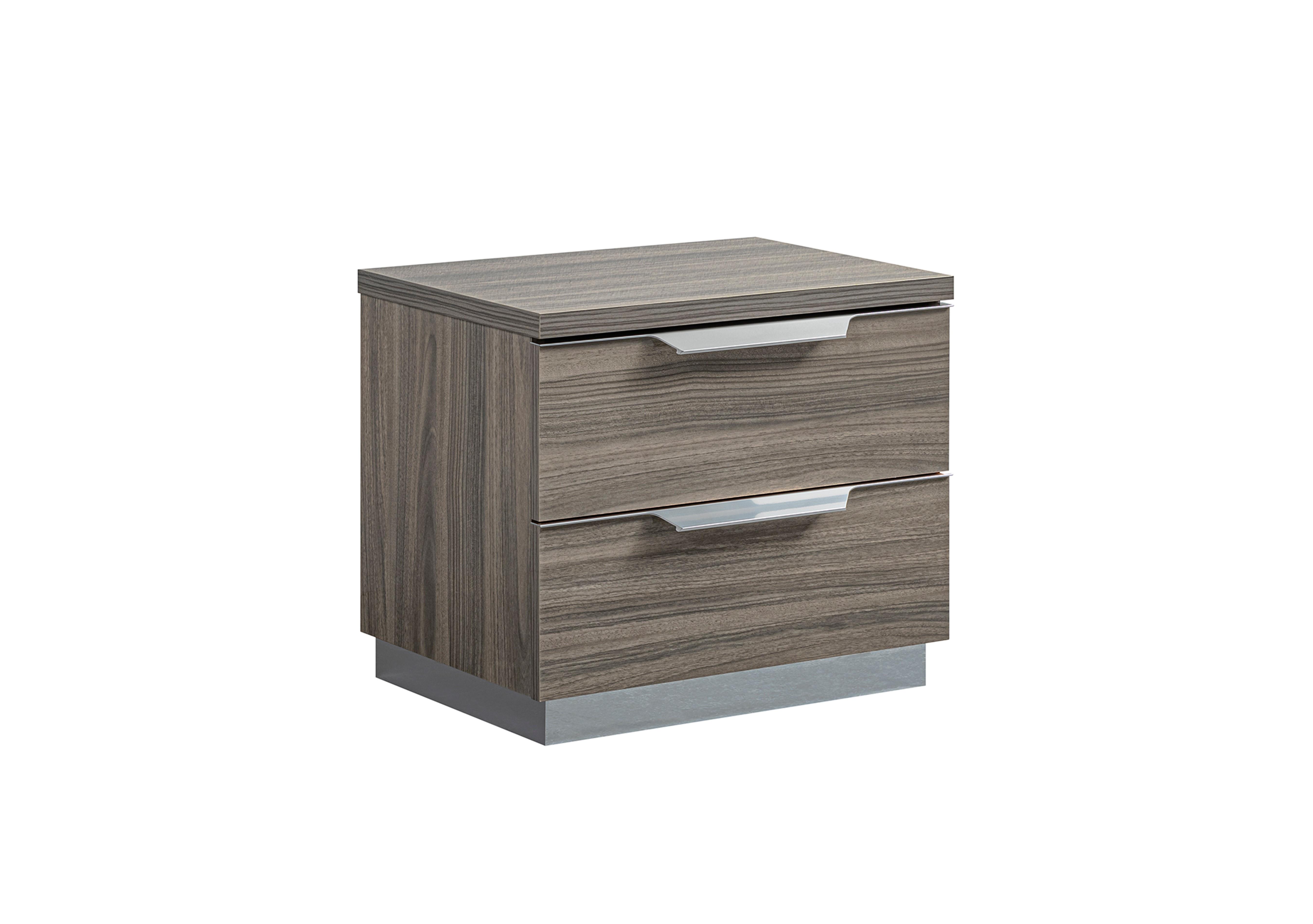 Venezia 2 Drawer Bedside Cabinet in Grey on Furniture Village