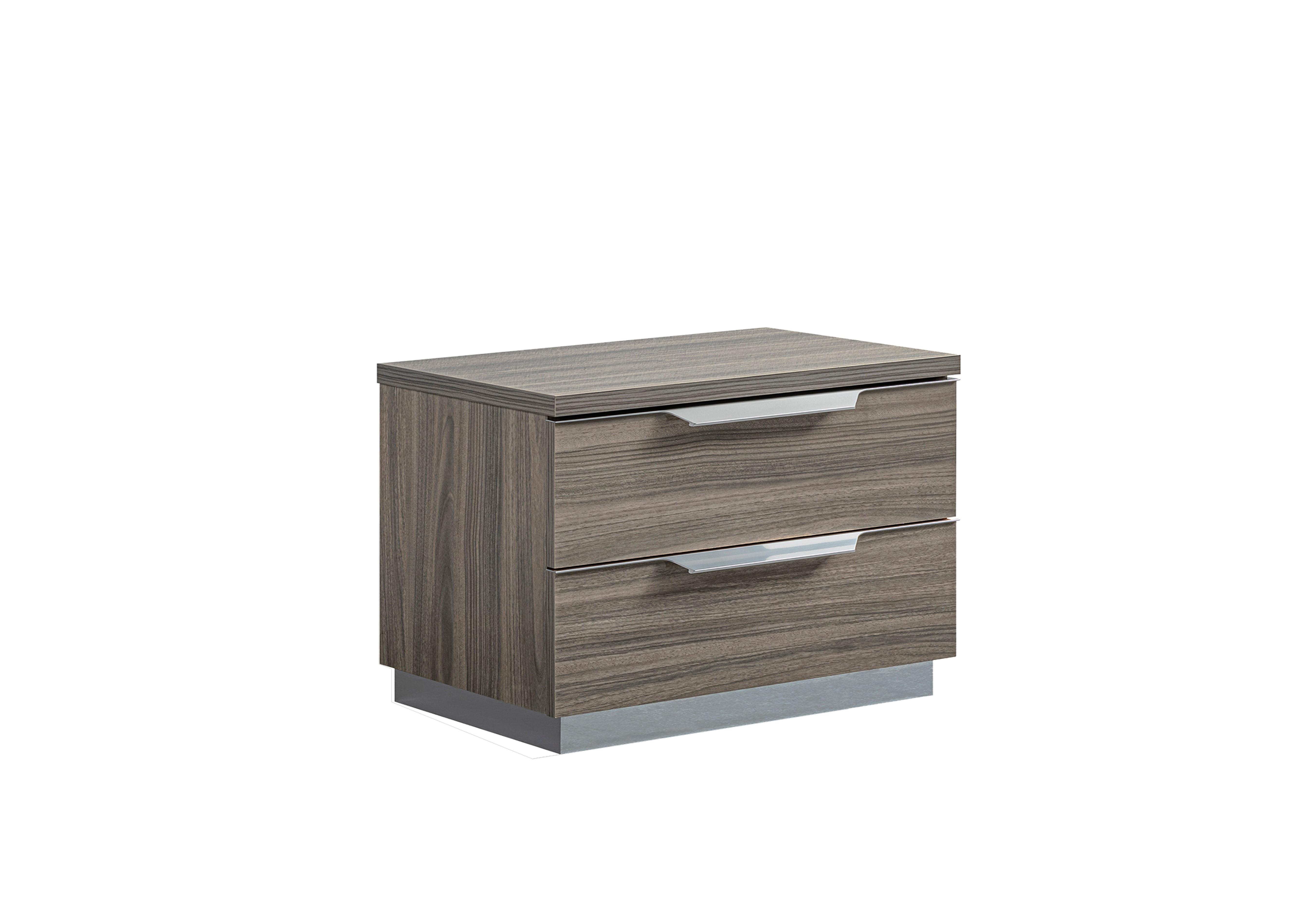 Venezia 2 Drawer Large Bedside Cabinet in Grey on Furniture Village