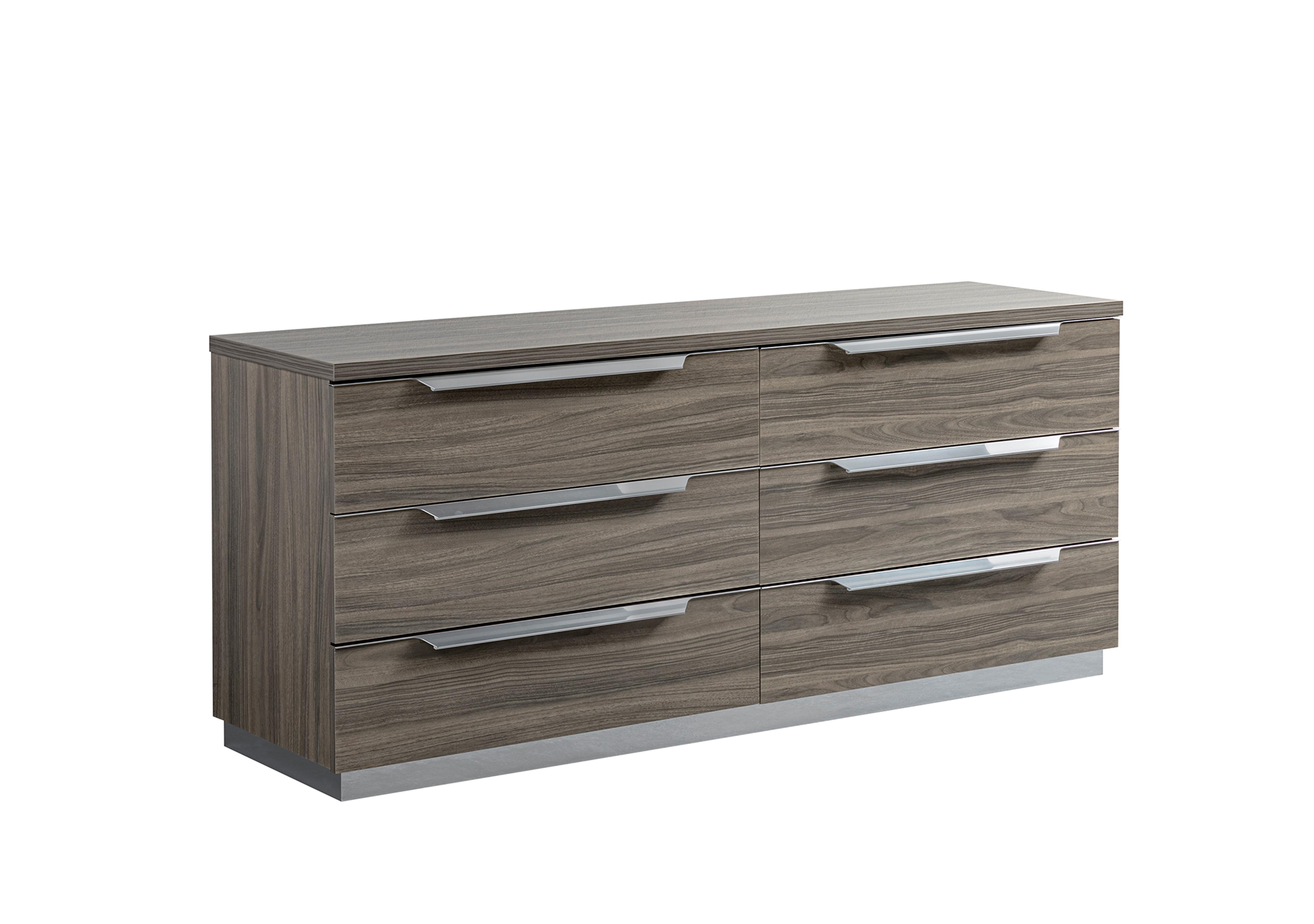 Venezia 6 Drawer Double Chest in Grey on Furniture Village