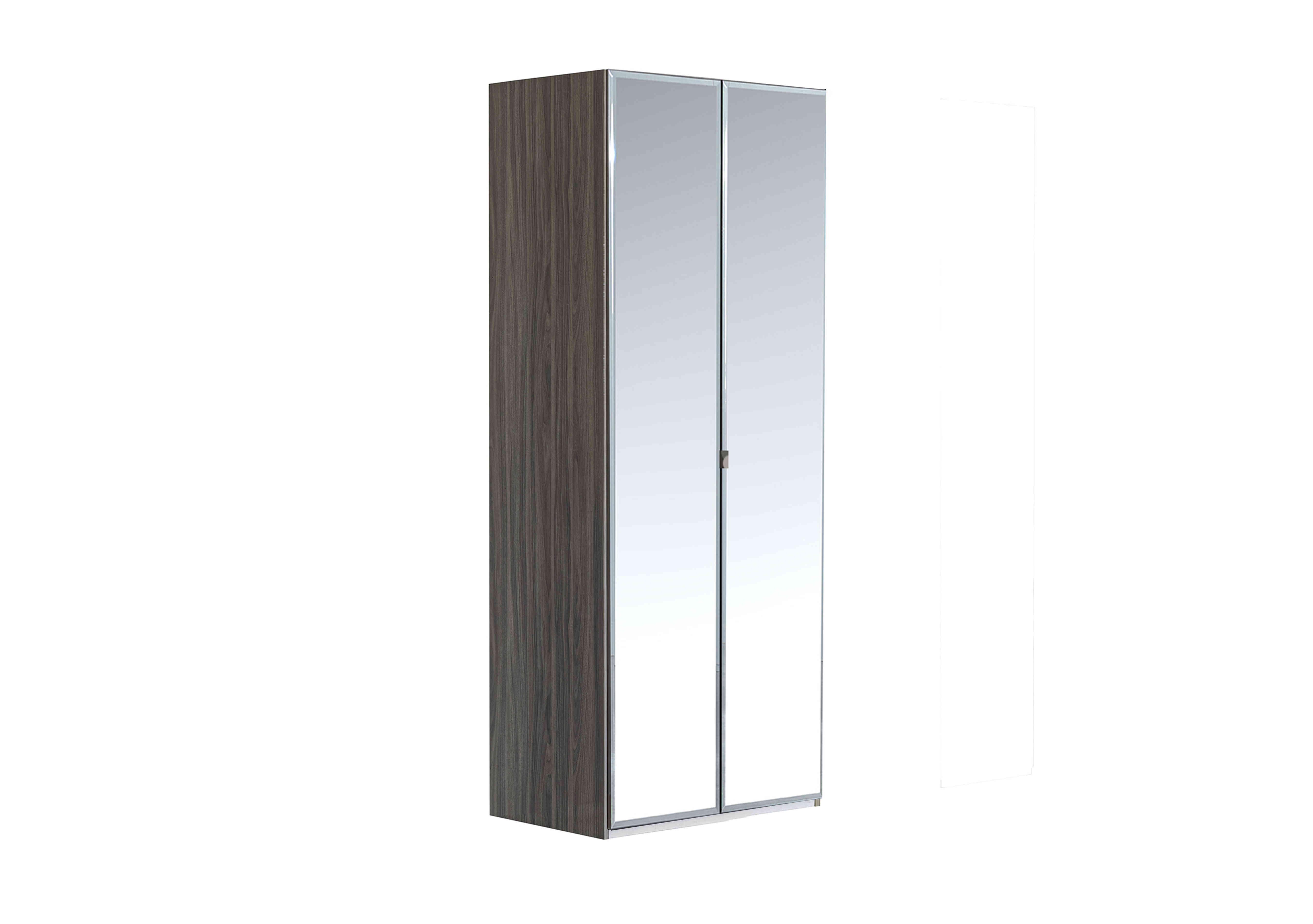 Venezia 2 Door Wardrobe with Mirror Doors in Grey on Furniture Village