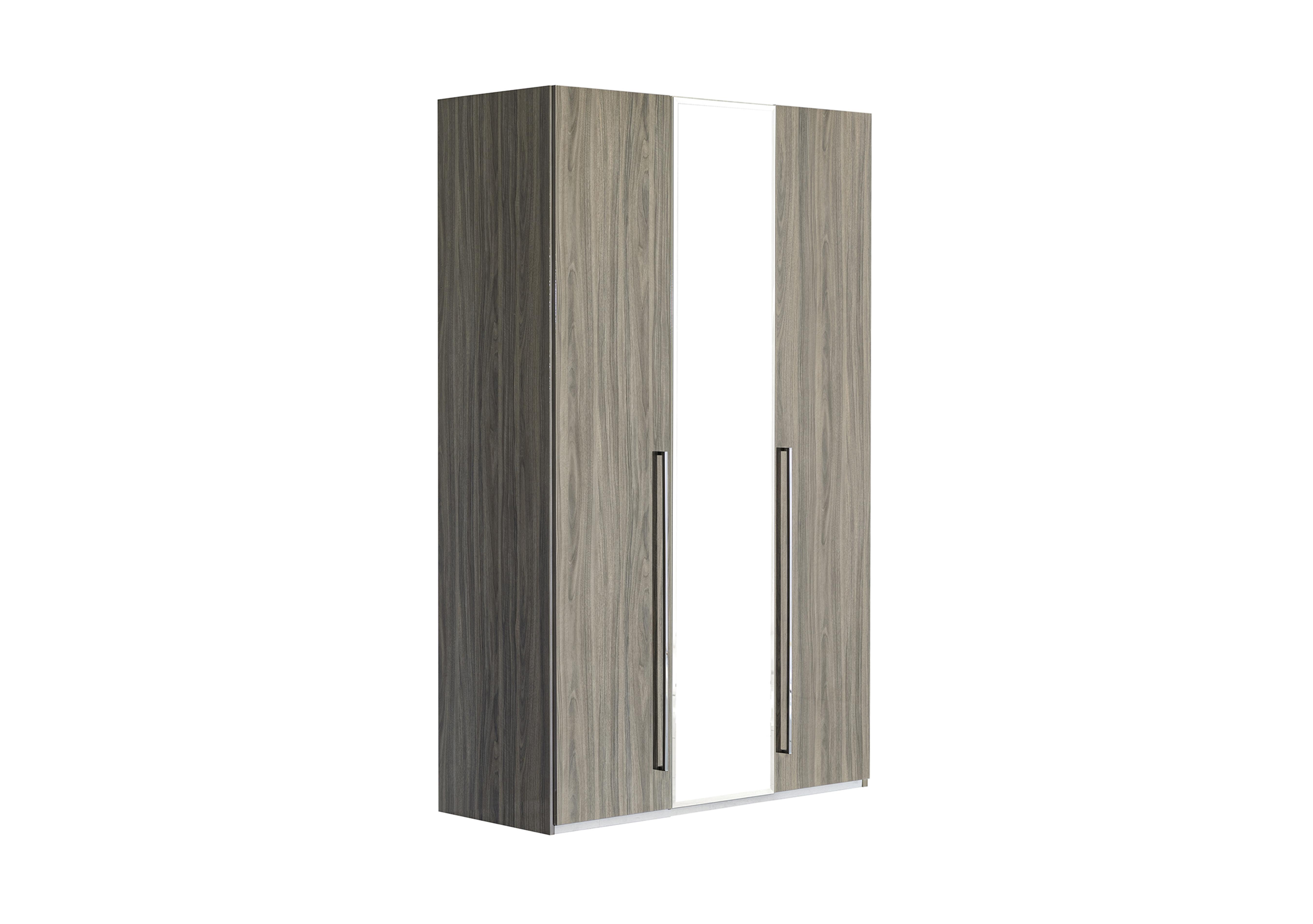 Venezia 3 Door Wardrobe with 1 Mirror Door in Grey on Furniture Village